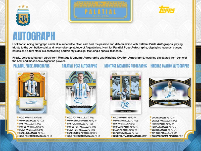 Pre Order 2026 Topps Palatial Argentina Soccer Hobby Box