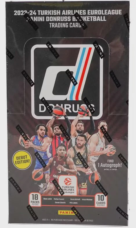 2023-24 Panini Donruss EuroLeague Basketball Hobby Box sealed product
