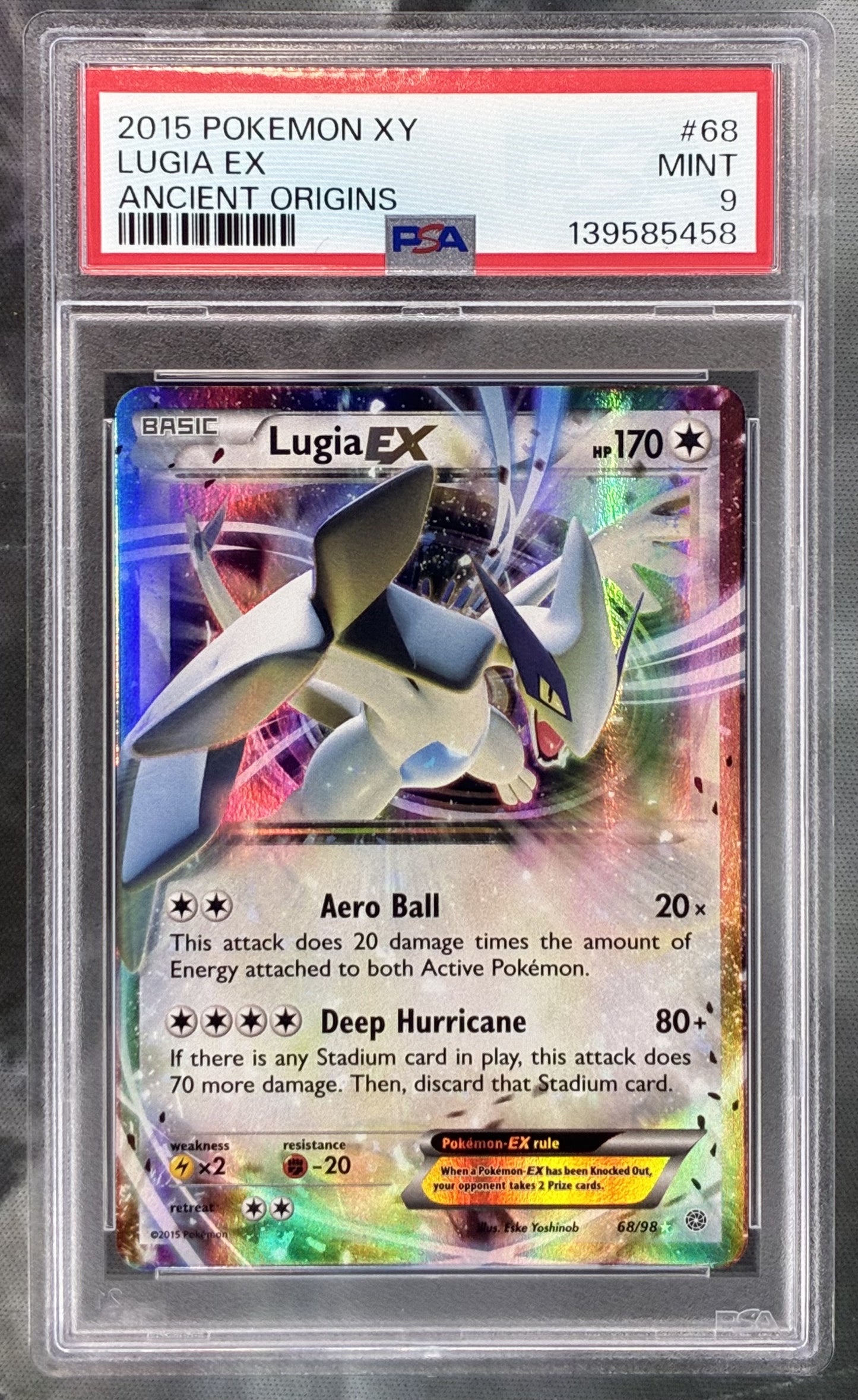 PSA 9 Lugia 68/98 Ancient Origins 2015 Pokémon