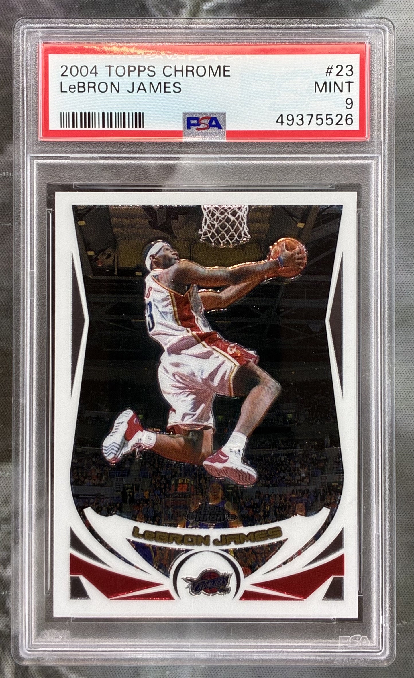 2004 Topps Chrome #23 LeBron James PSA 9 MINT slab