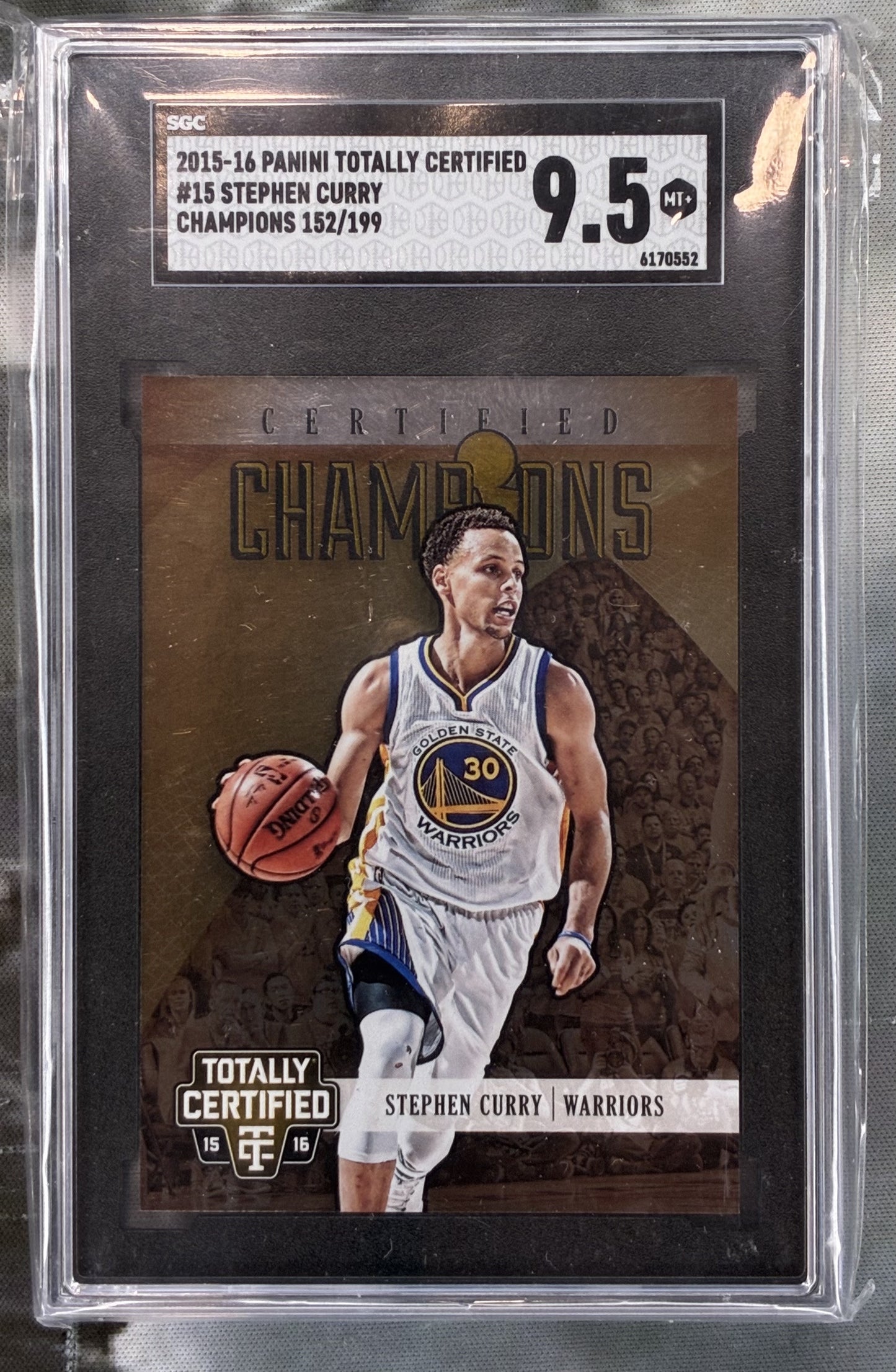 2015 Panini Totally Certified Champions #15 Stephen Curry /199 SGC 9.5