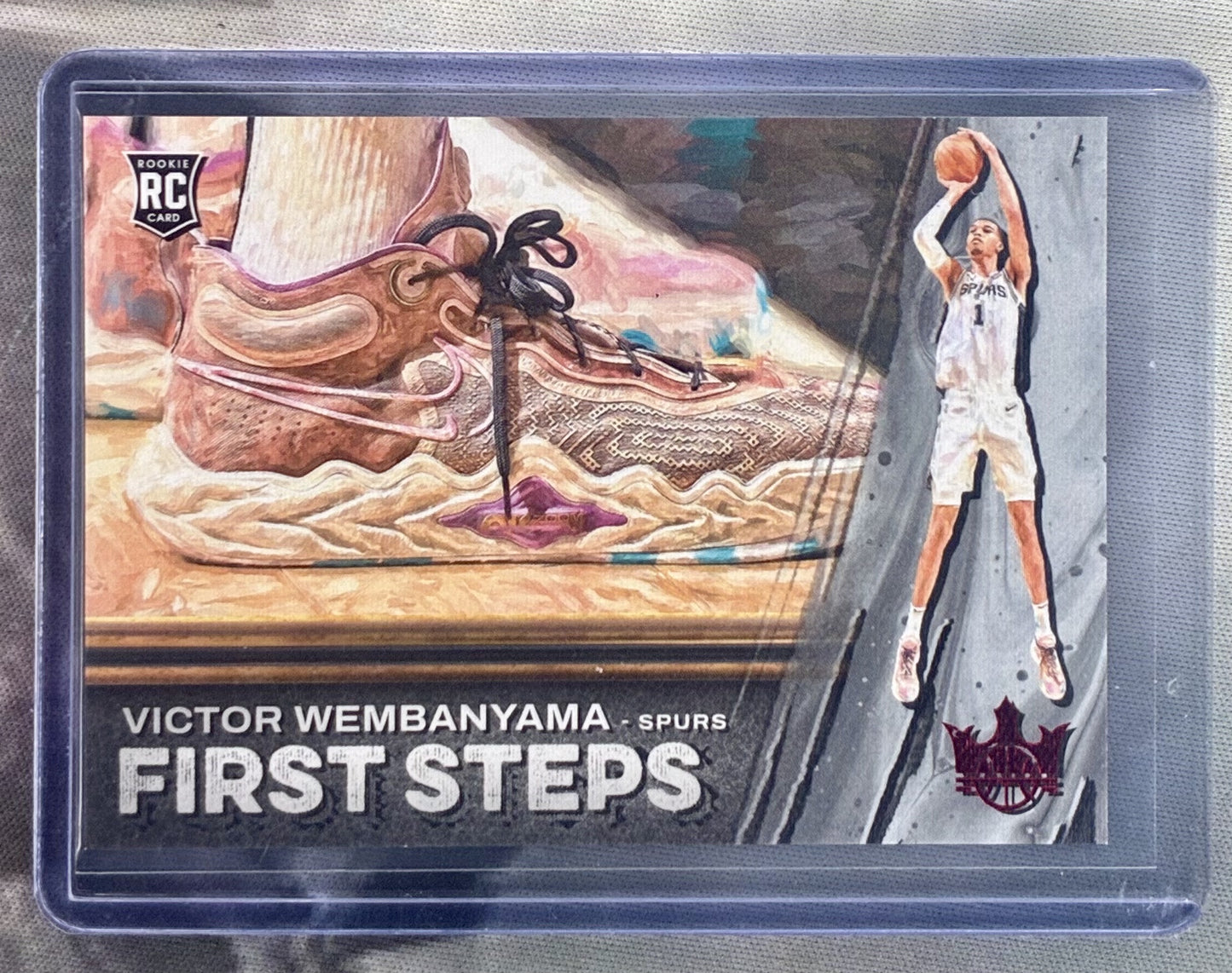 2023-24 Panini Court Kings First Steps Victor Wembanyama Ruby 149 RC