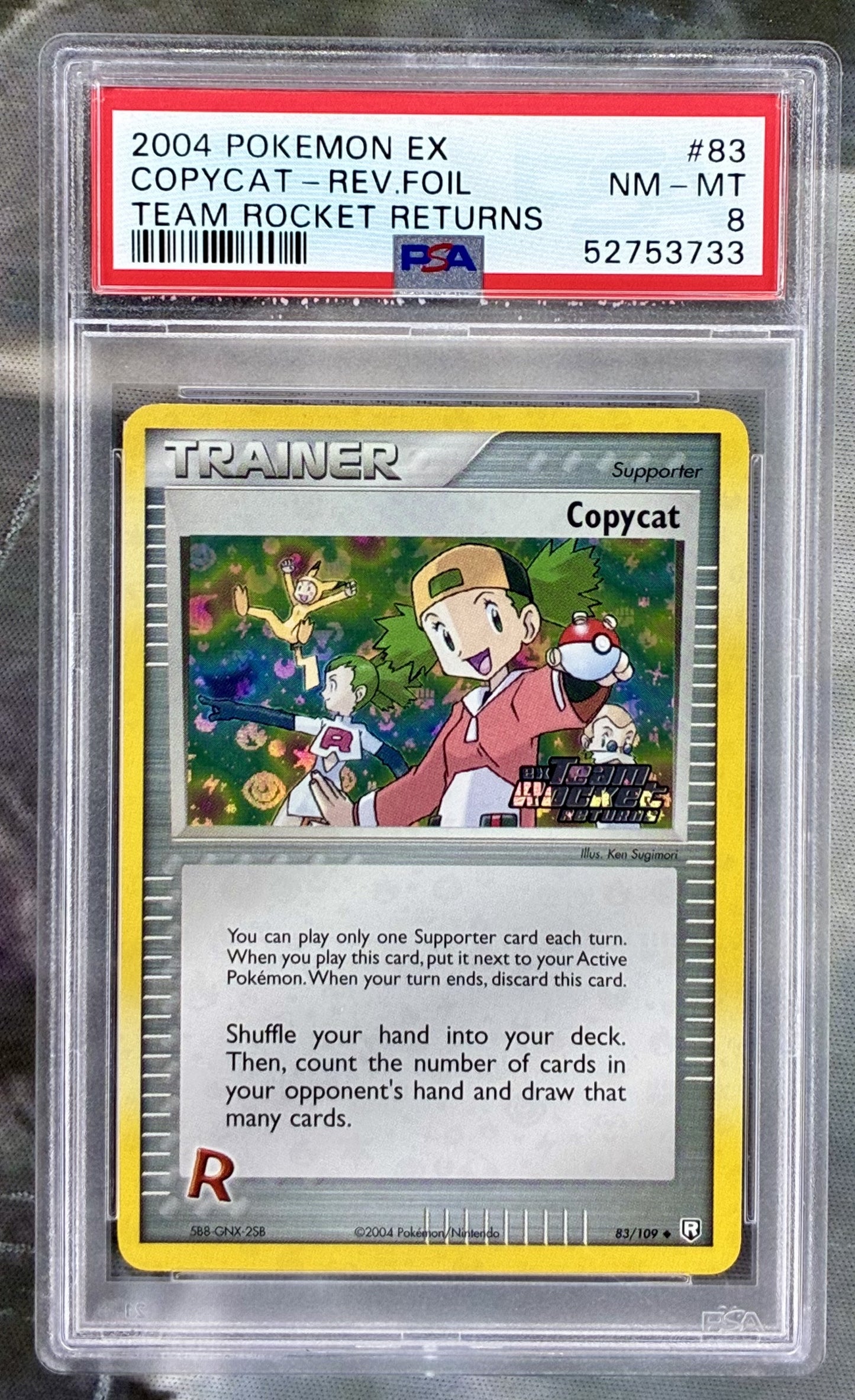 Pokemon Copycat Team Rocket Returns reverse holo PSA 8 2004
