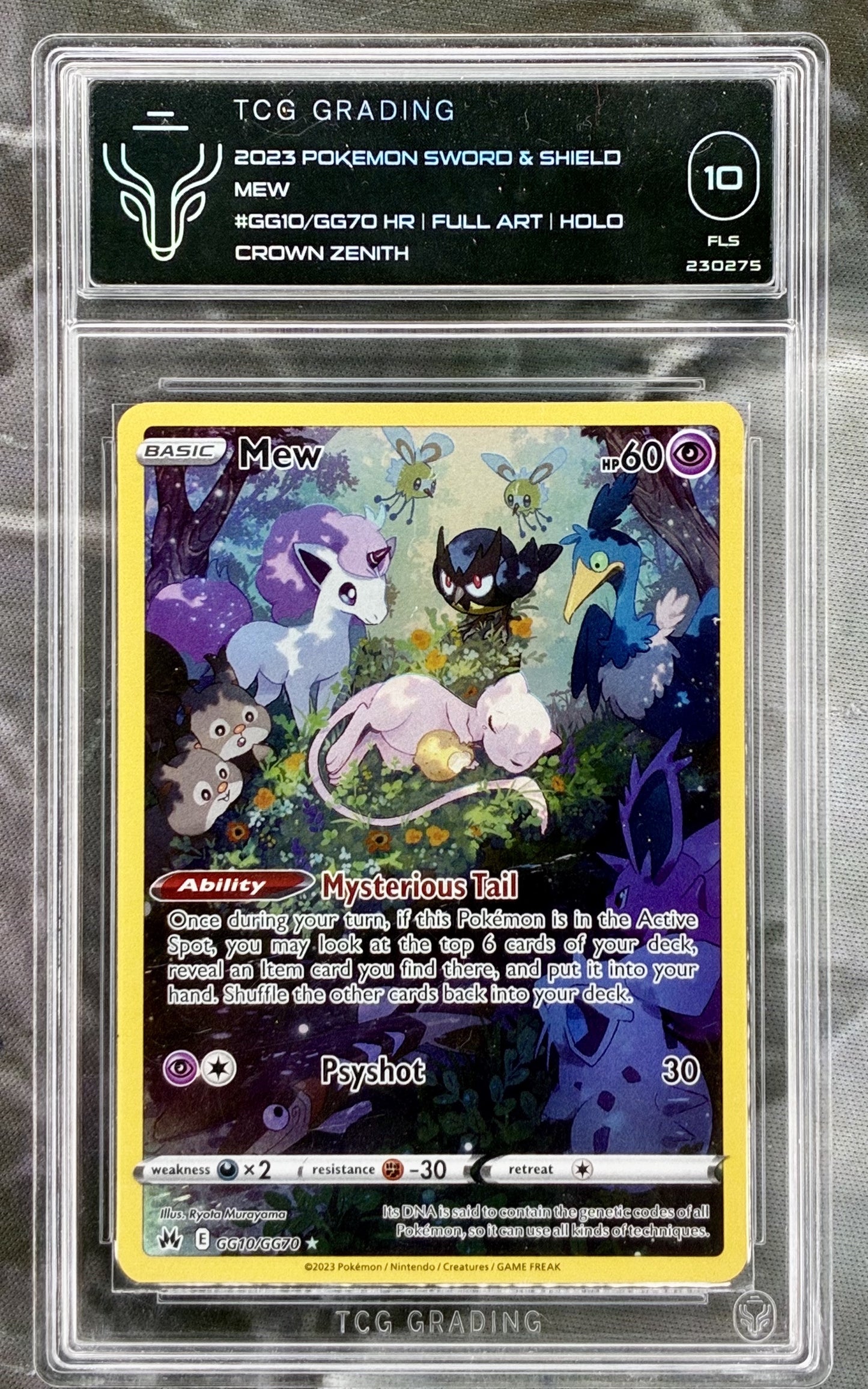 Pokemon Mew GG10 GG70 Crown Zenith Galarian Gallery TCG 10