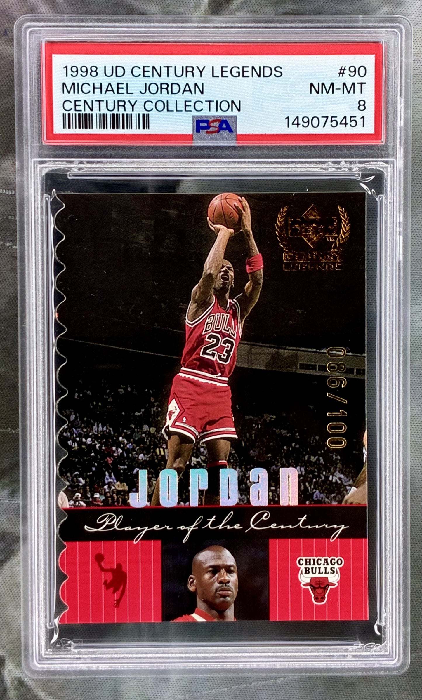 1998-99 Upper Deck Century Legends Michael Jordan #90 /100 PSA 8 HOF