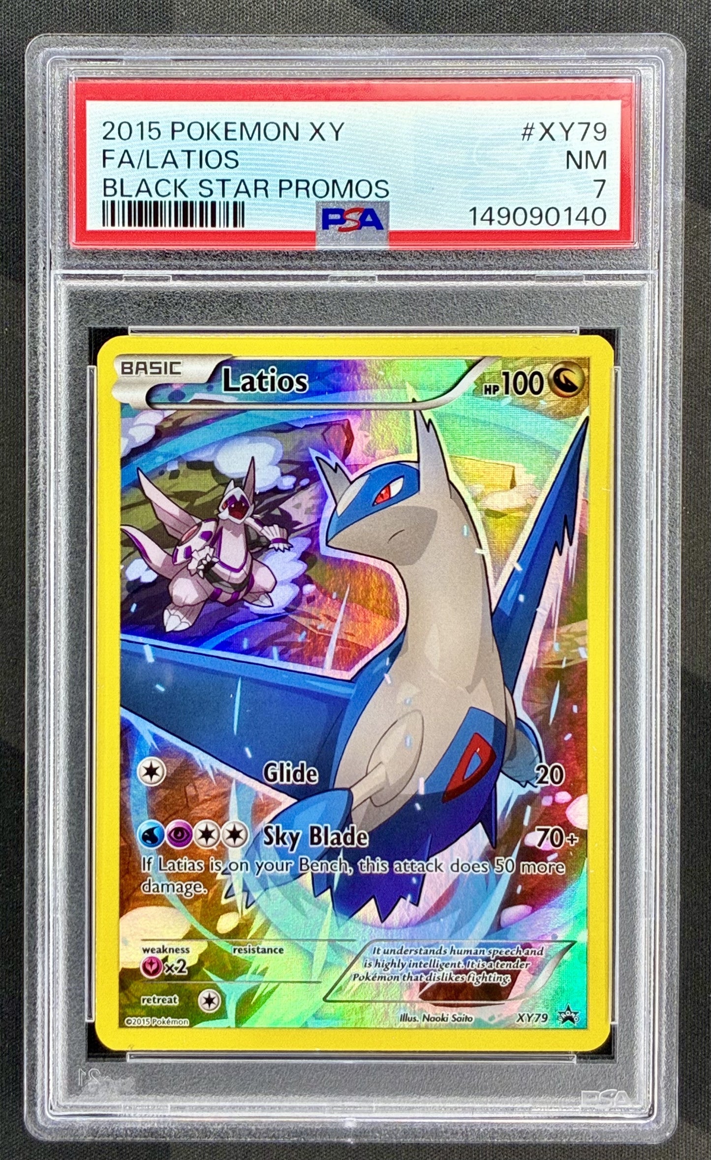 Latios XY79 Black Star Promo PSA 7 Full Art Pokémon Card