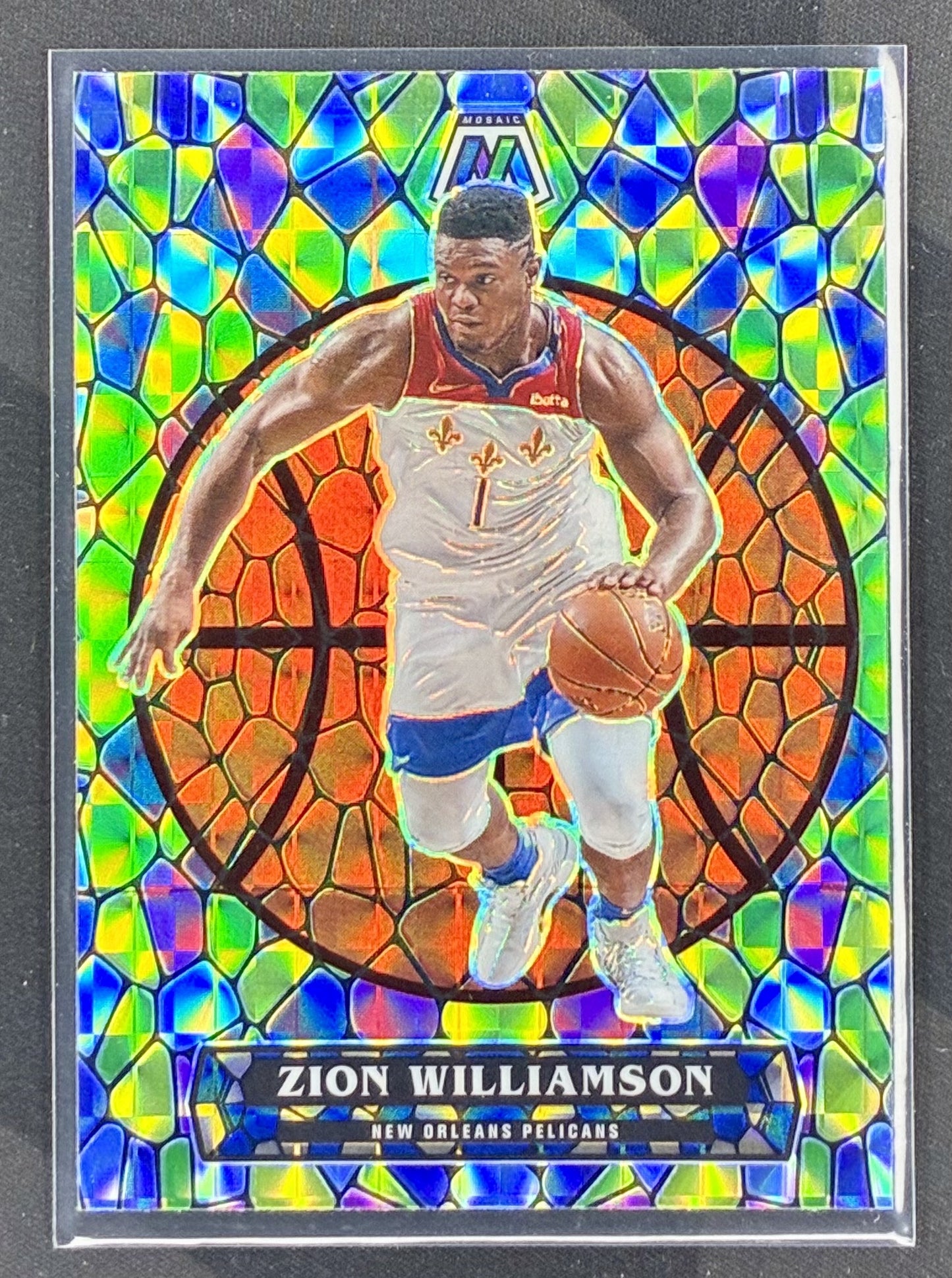 Zion Williamson #10 Stained Glass 2020-21 Mosaic SSP NBA card