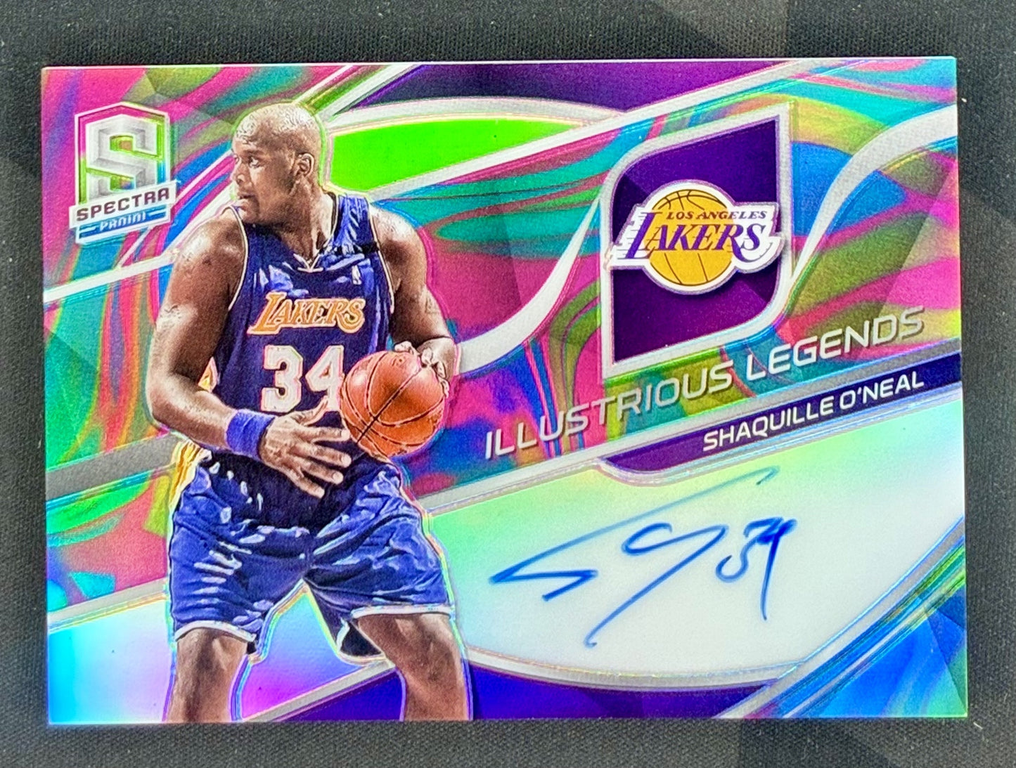 Shaquille O’Neal Spectra Marble Illustrious Legends auto /5 NBA card