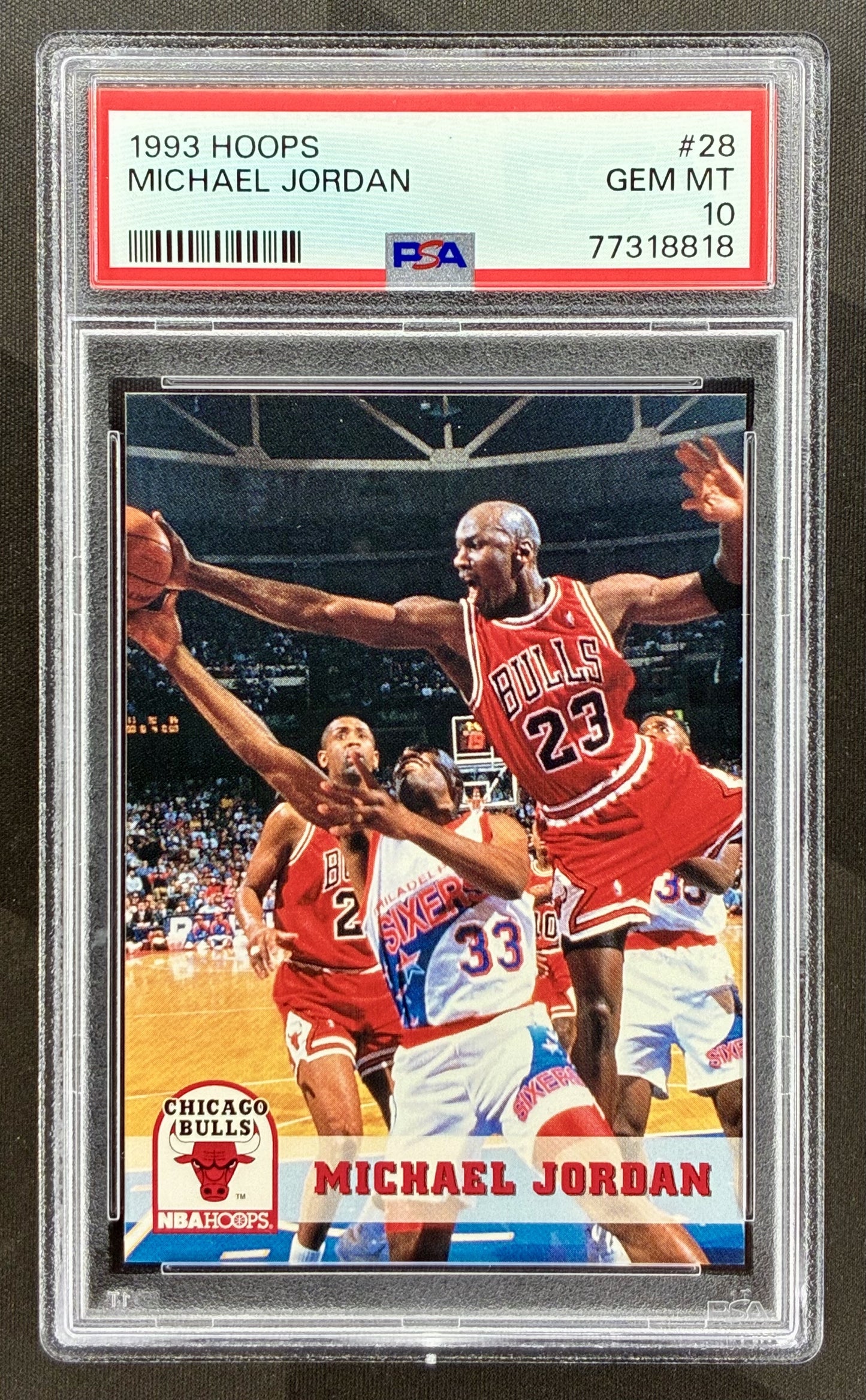 Michael Jordan 1993 Hoops #28 PSA 10 Chicago Bulls basketball card