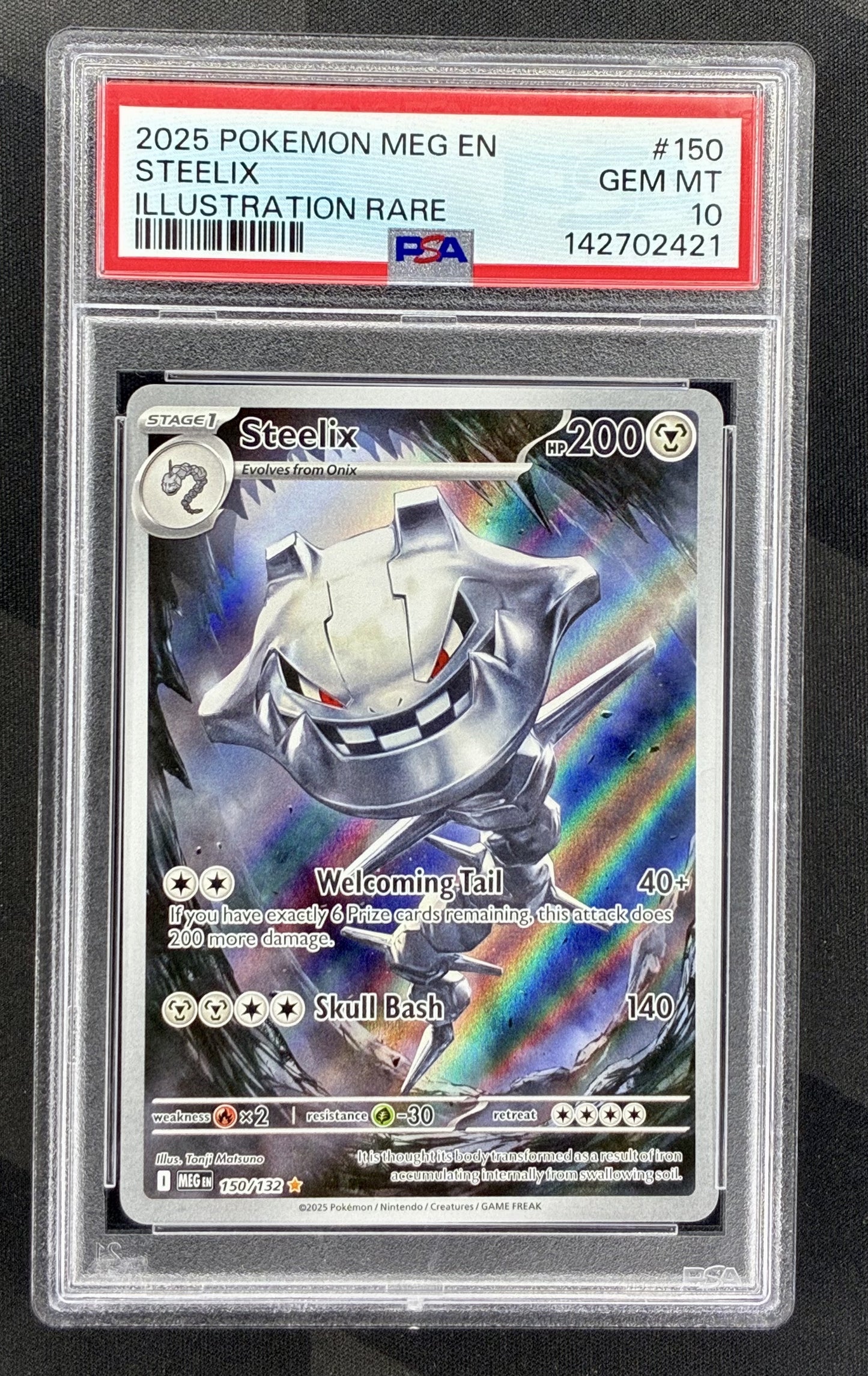 PSA 10 Steelix 150/132 Mega Evolution Illustration Rare Pokemon Card