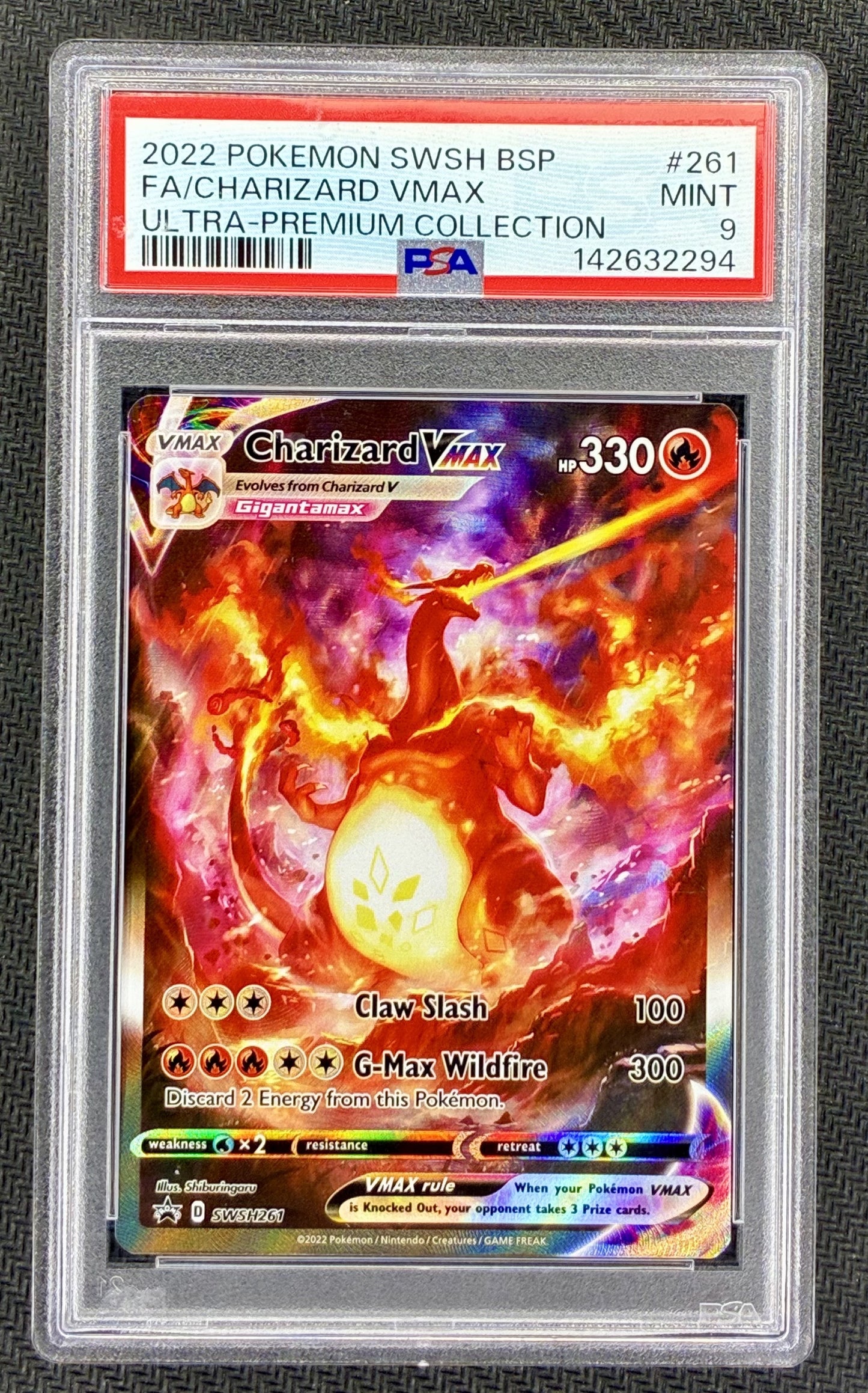PSA 9 Charizard VMAX SWSH261 Black Star Promo Pokemon Card