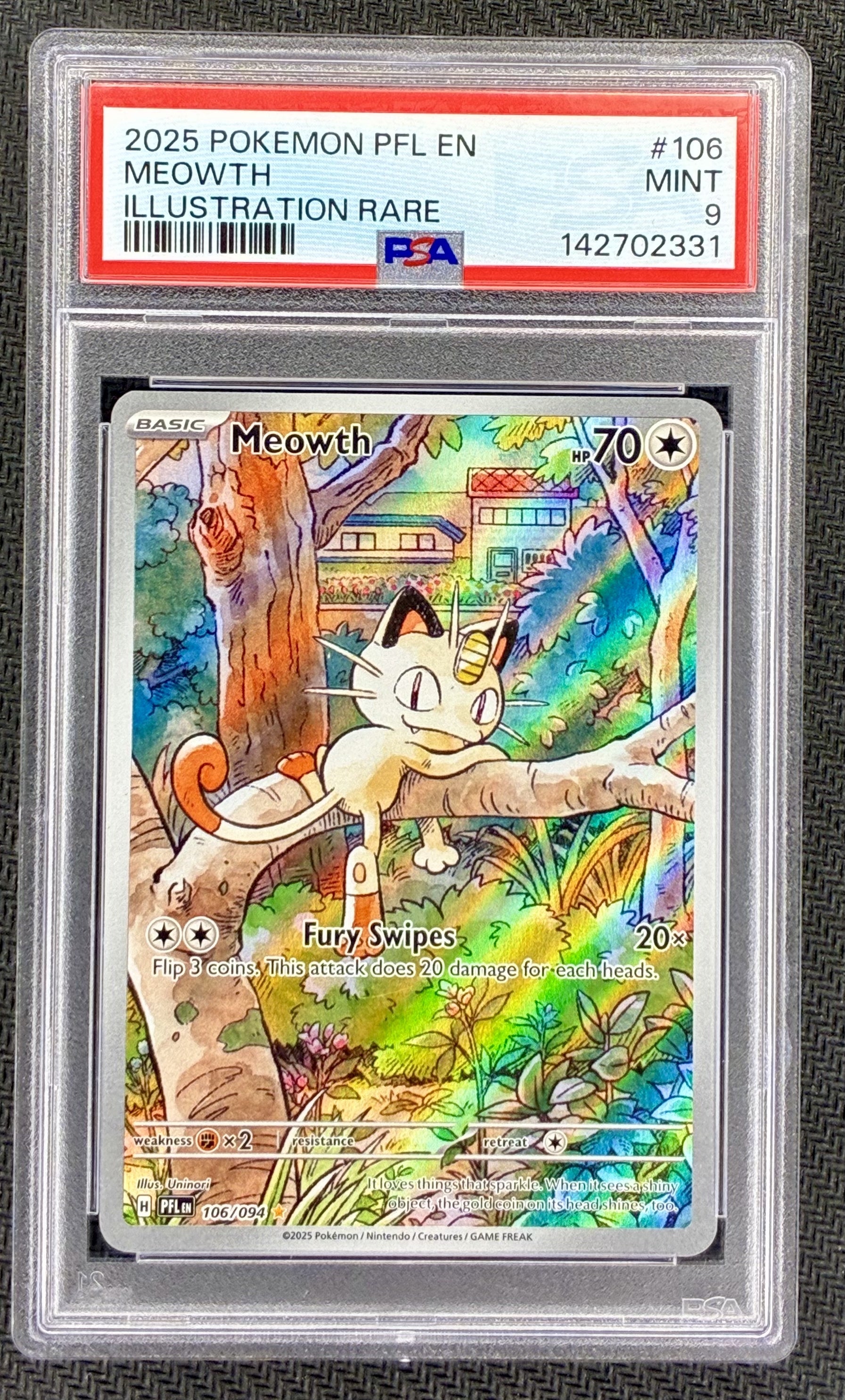 PSA 9 Meowth 106/094 Phantasmal Flames Illustration Rare – Urban Empire  Collectables AU