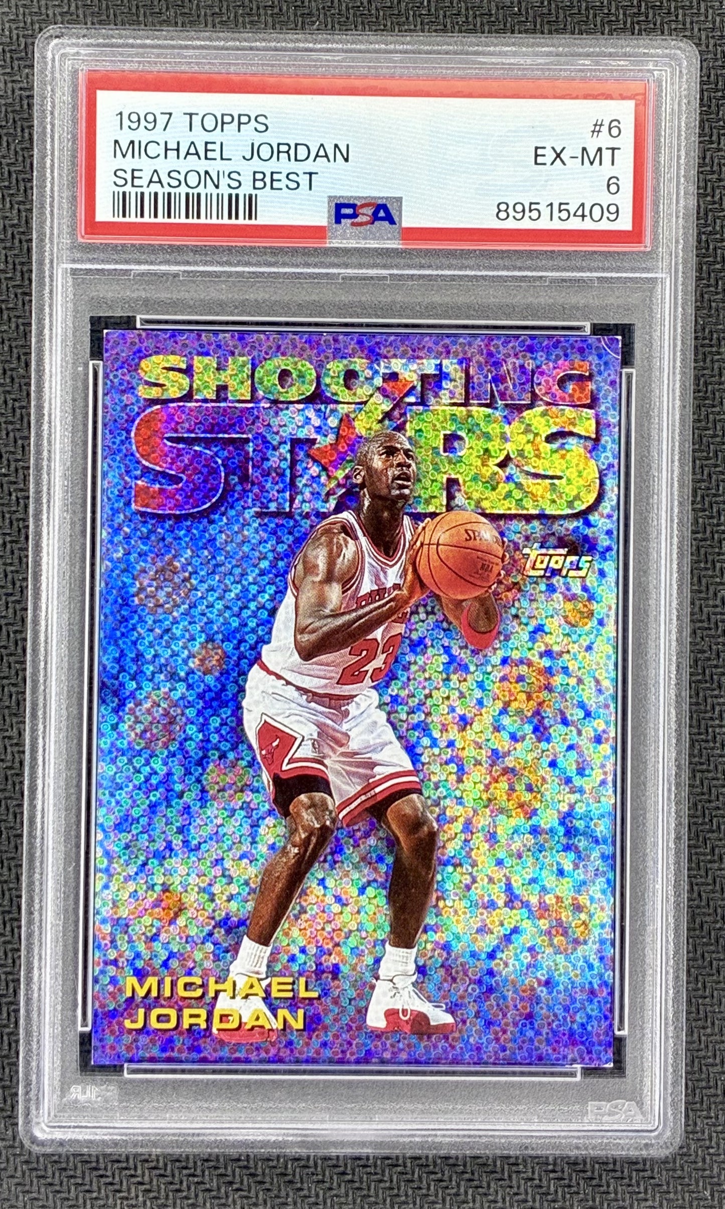 PSA 6 Michael Jordan 1997-98 Topps Chrome Shooting Stars Basketball Card