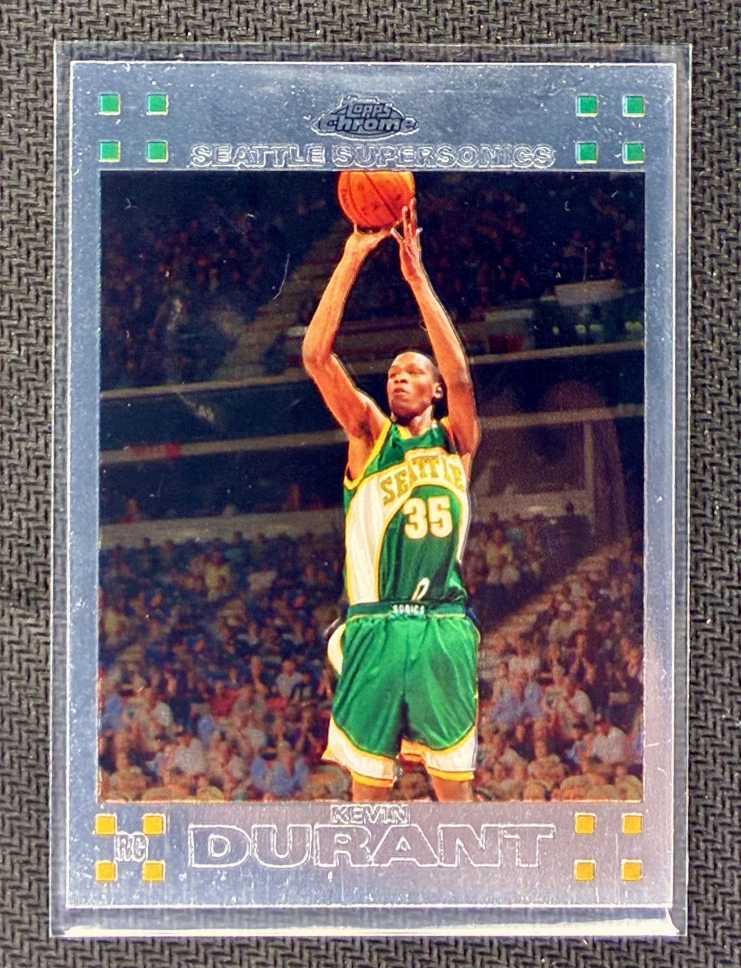 Kevin Durant 2007 Topps Chrome Rookie Card #131 Seattle SuperSonics Basketball Card