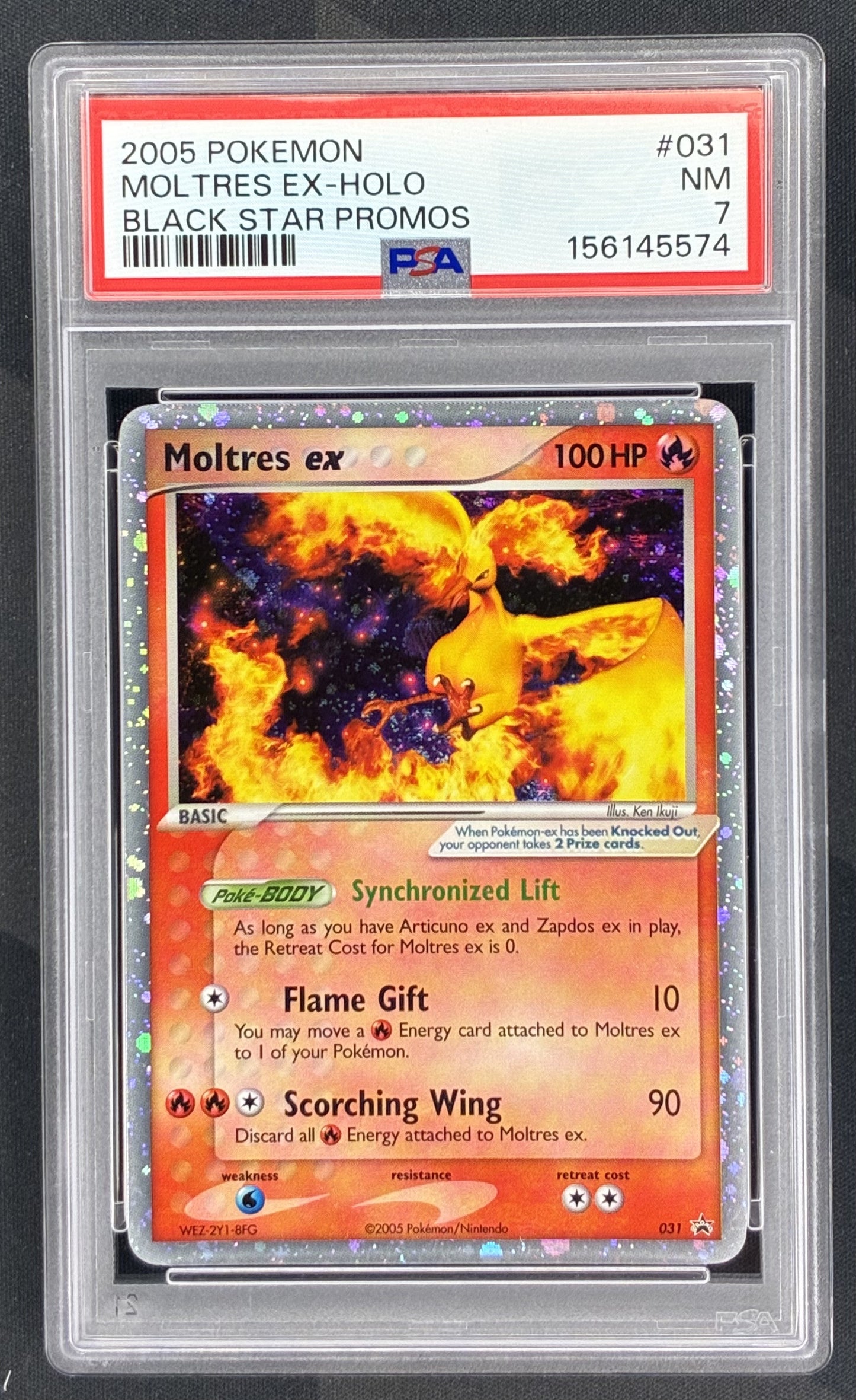 Pokemon Moltres ex 31 Black Star Promo Holo PSA 7 Near Mint English Pokemon Card Collectible Graded Card
