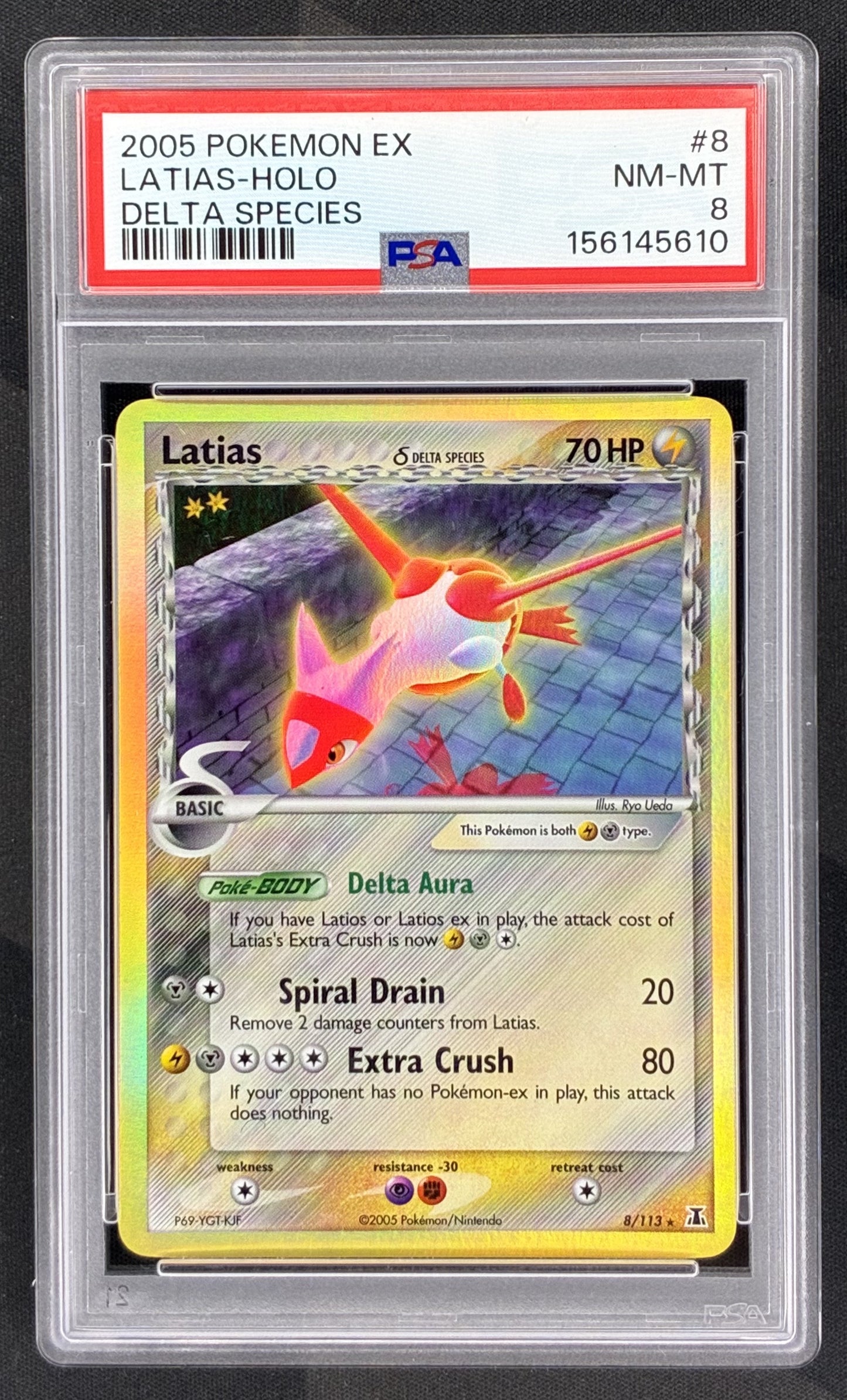 Pokemon Latias 8 113 Holo Rare EX Delta Species PSA 8 NM MT English Pokemon Card Collectible Graded Card