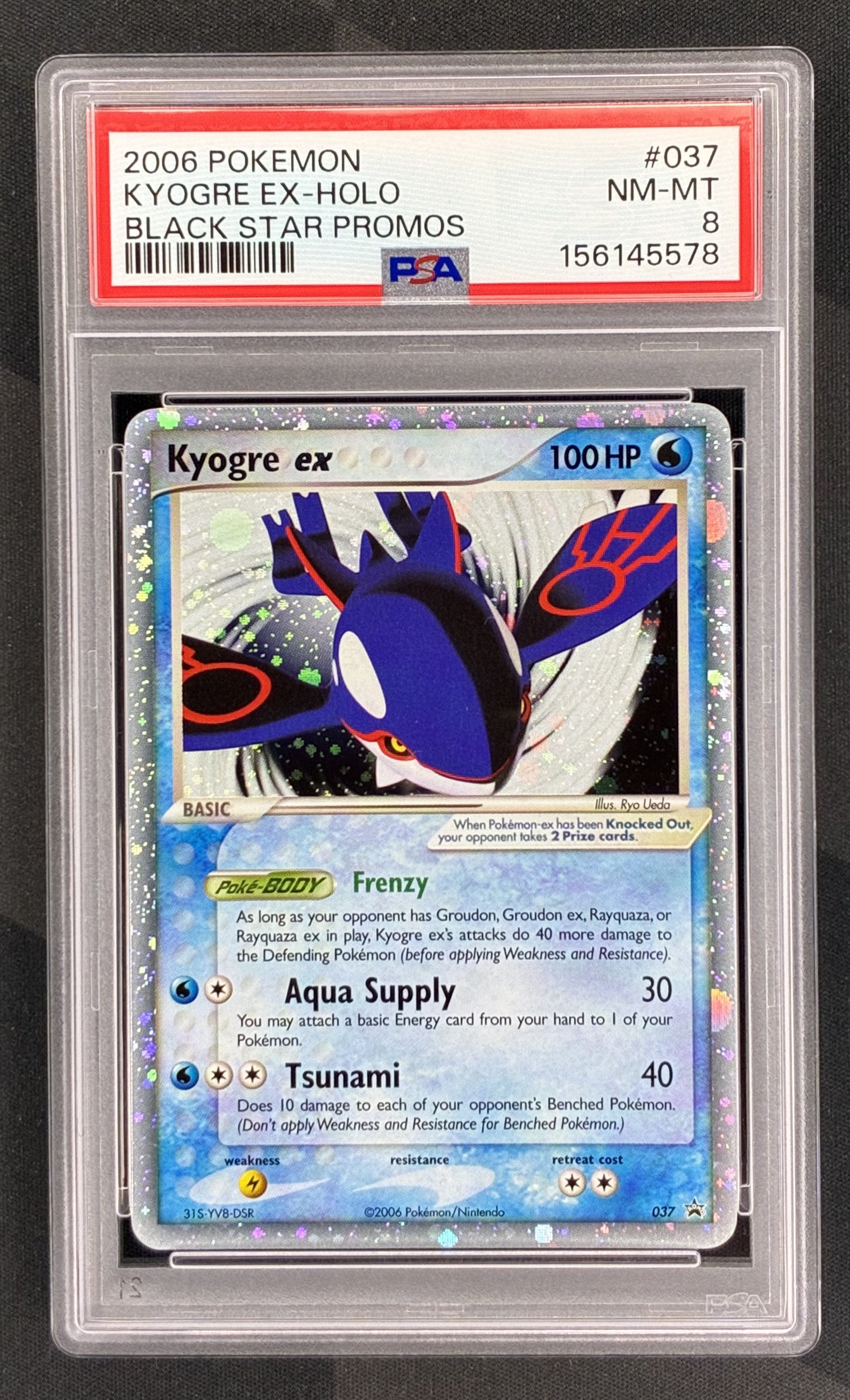Pokemon Kyogre ex 37 Black Star Promo Holo PSA 8 NM MT English Pokemon Card Collectible Graded Card