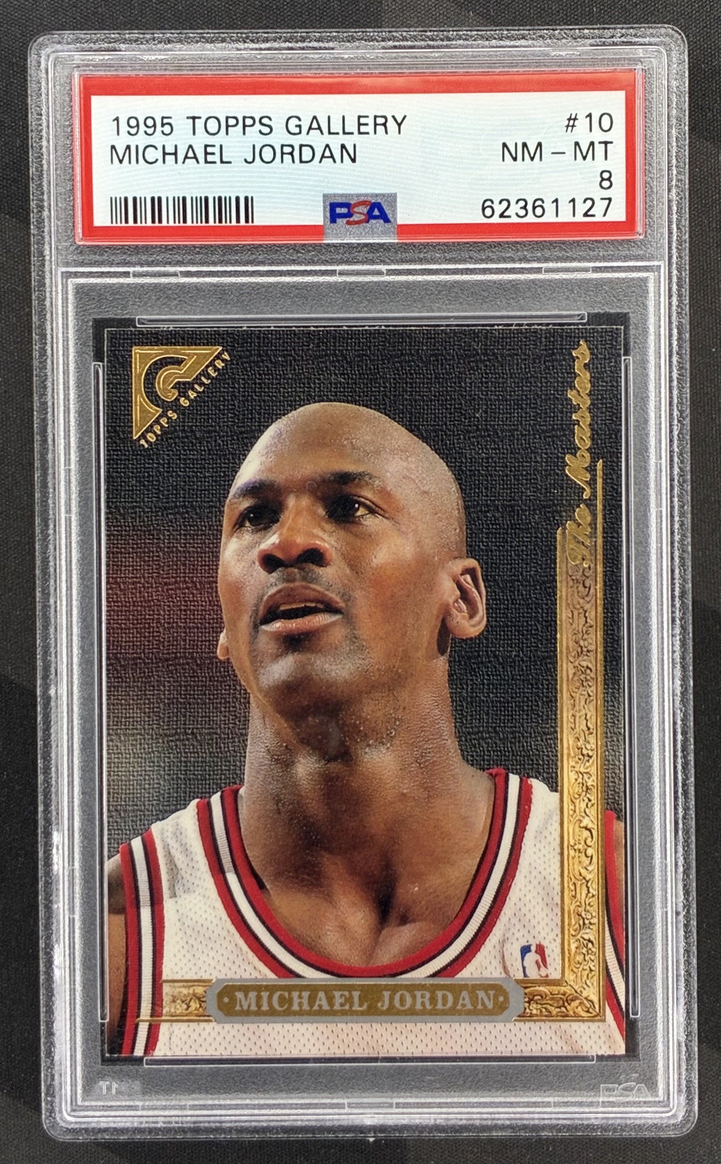 1995-96 Topps Gallery The Masters Michael Jordan #10 PSA 8 NM-MT Chicago Bulls