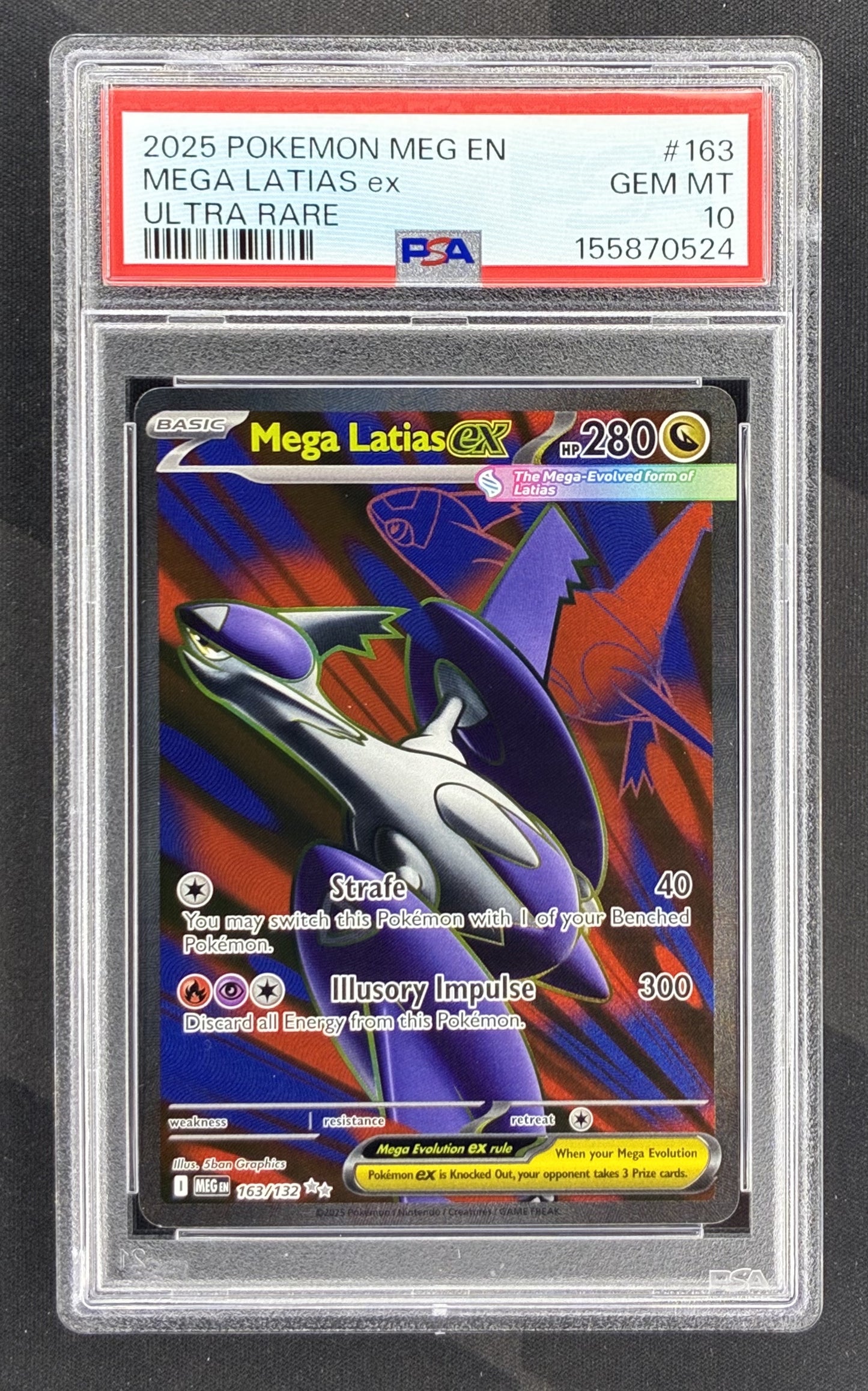 Pokémon Mega Latias ex 163/132 Full Art Ultra Rare PSA 10 Gem Mint