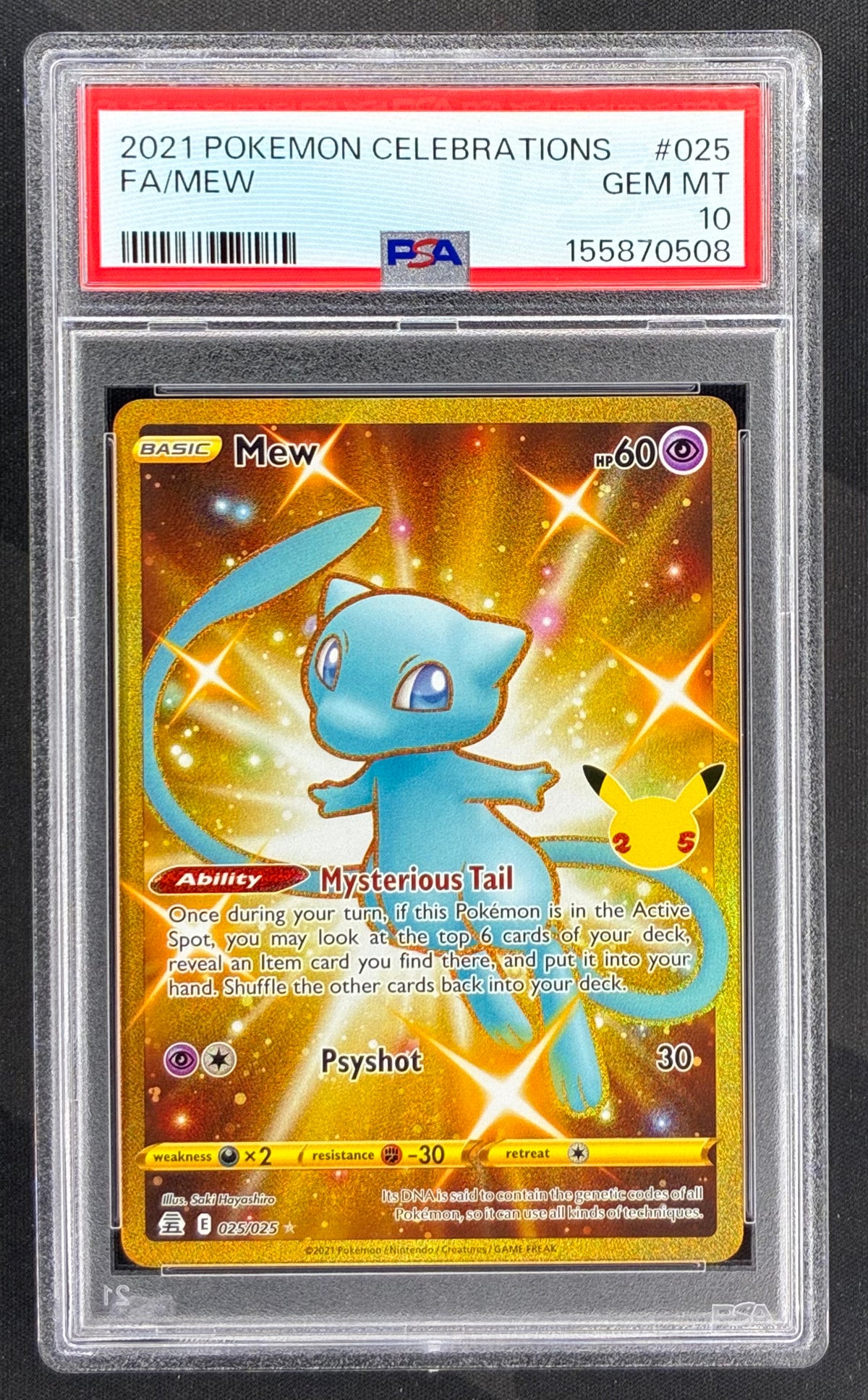 Mew 025/025 Celebrations PSA 10 Gem Mint Pokémon