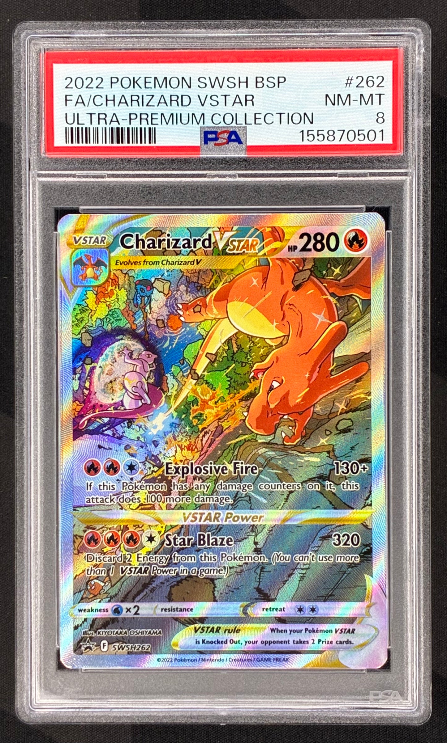 2022 Pokémon Charizard VSTAR SWSH262 Black Star Promo PSA 8