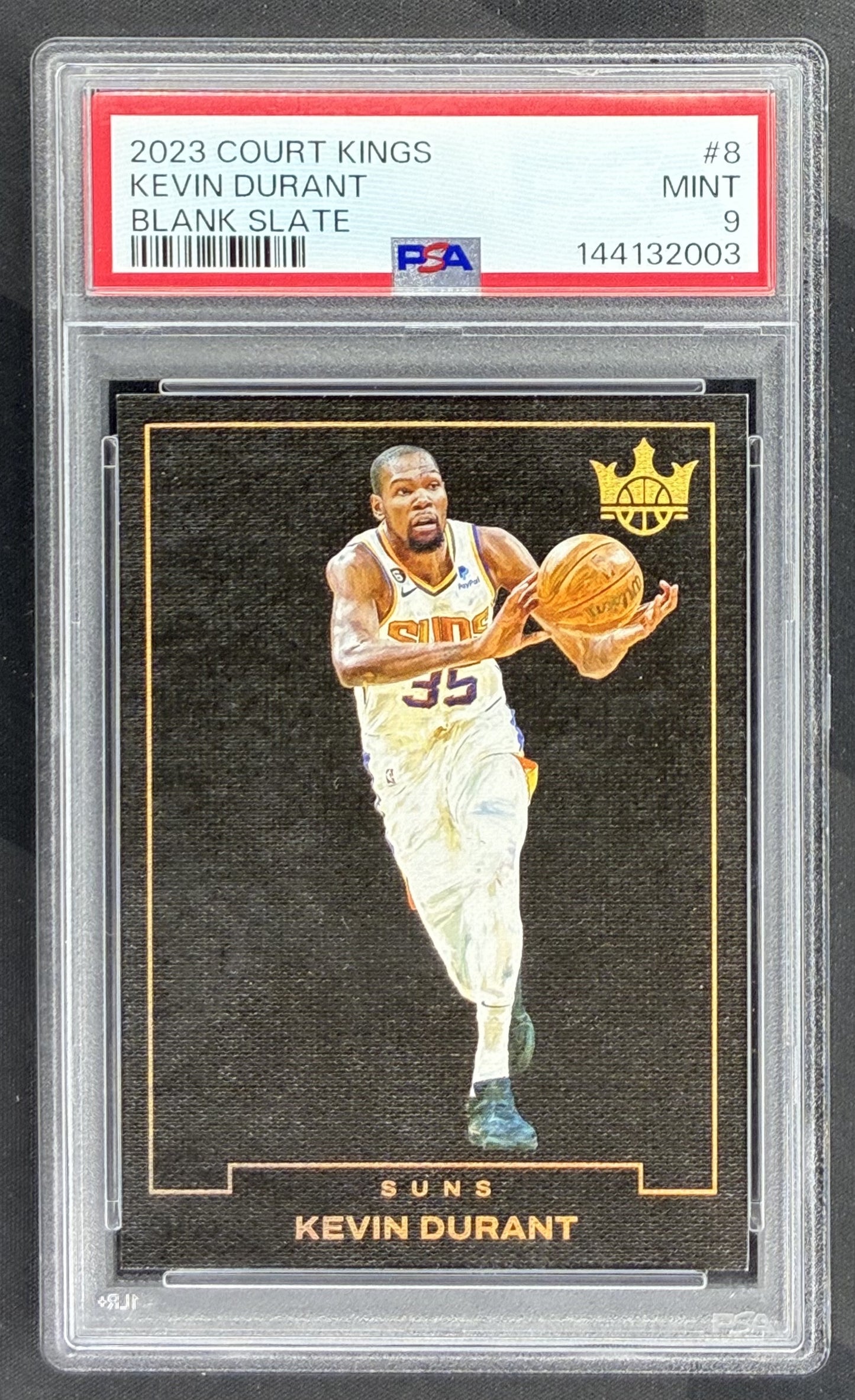 2023 Panini Court Kings Blank Slate Kevin Durant #8 Phoenix Suns SSP card graded PSA 9 Mint.