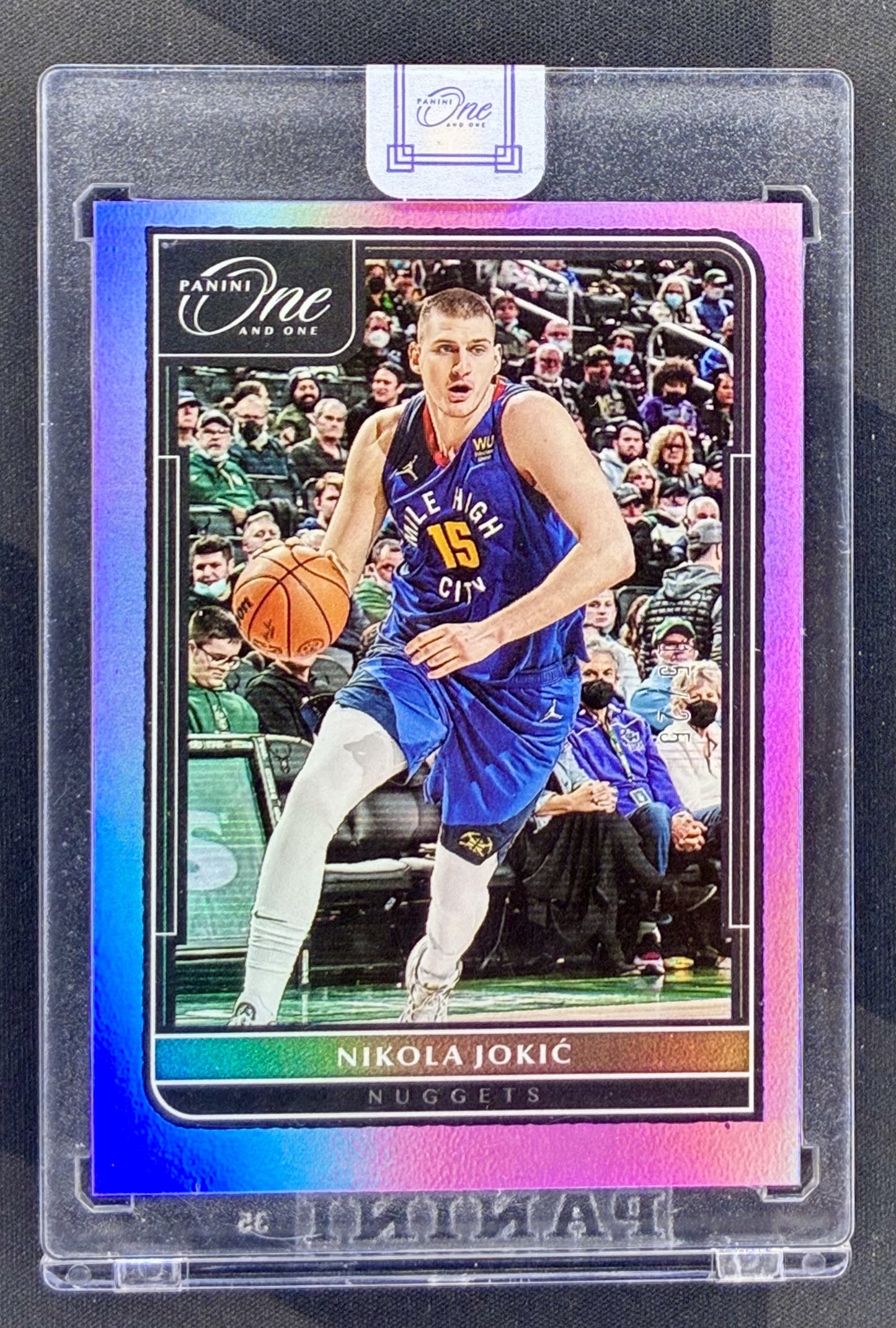 2021-22 Panini One and One Nikola Jokic Purple parallel #6 numbered /25.