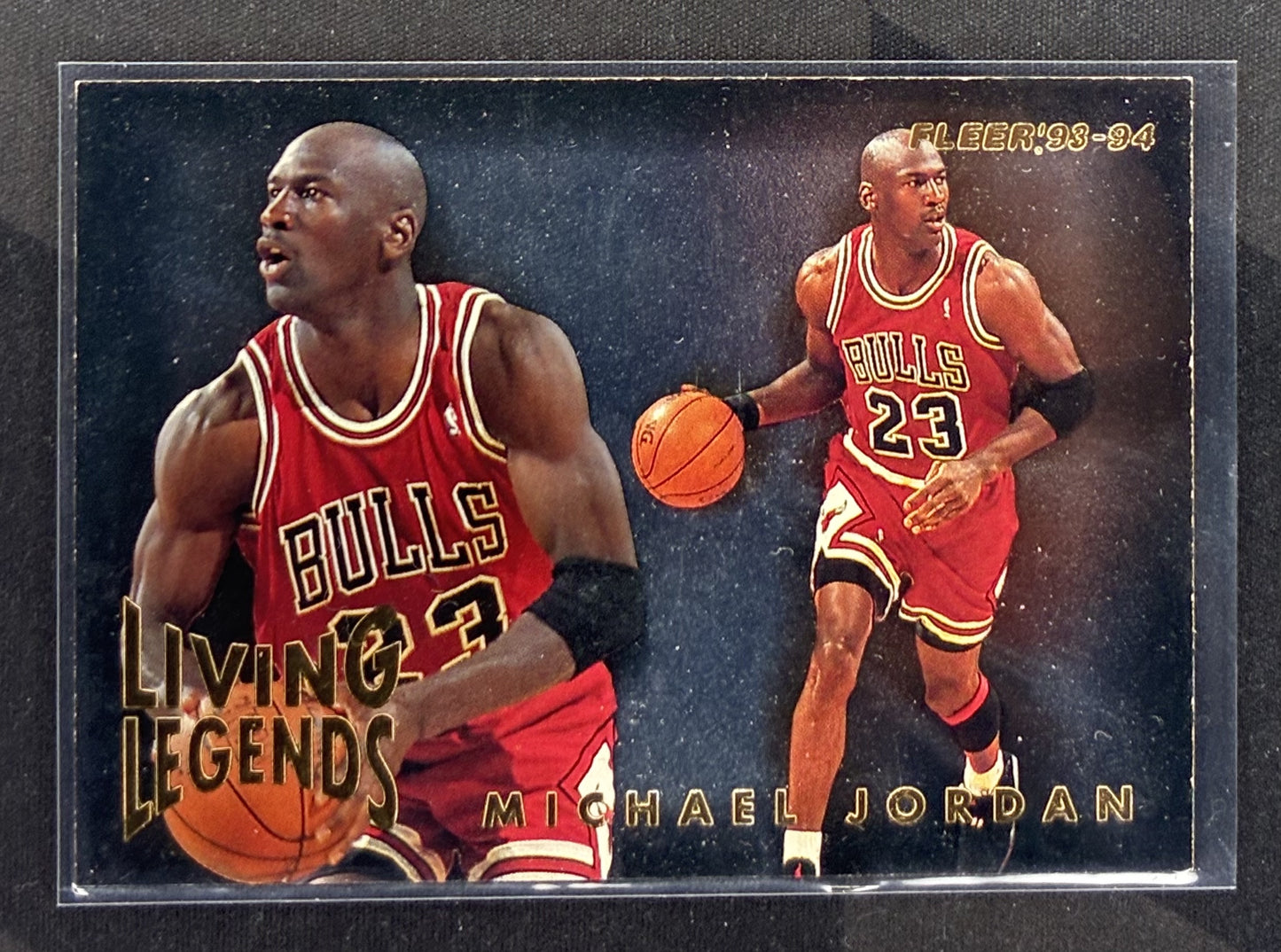 1993-94 Fleer Michael Jordan Living Legends #4 gold foil Chicago Bulls basketball insert card.