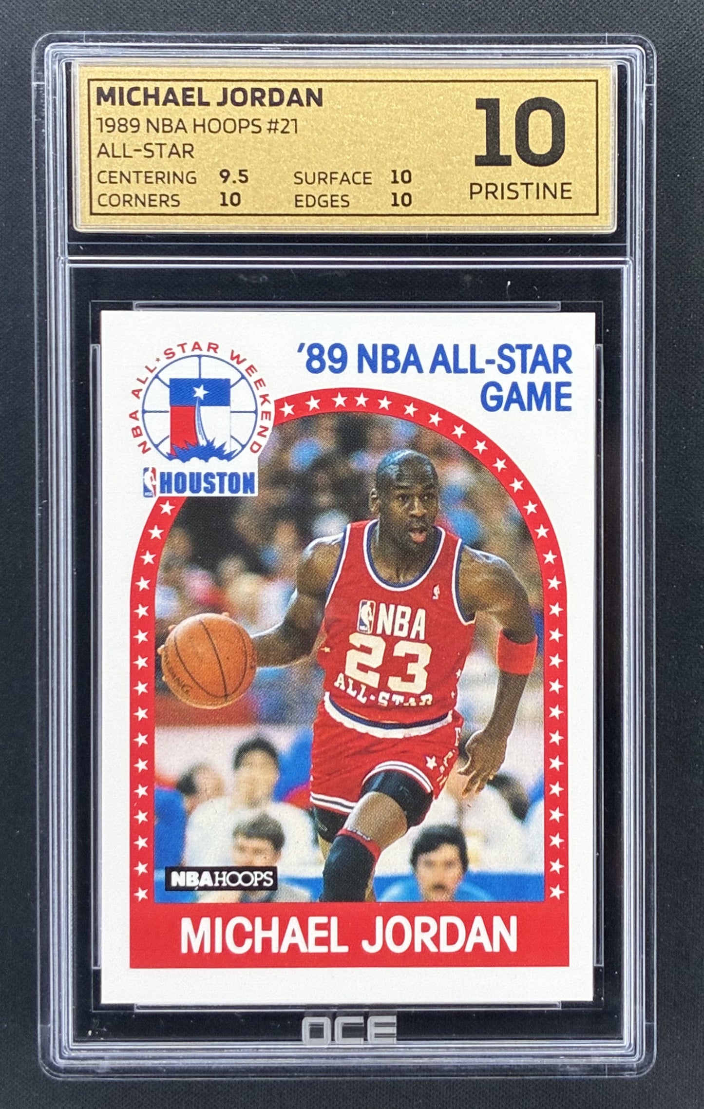 1989-90 NBA Hoops Michael Jordan All-Star #21 OCE 10 Pristine