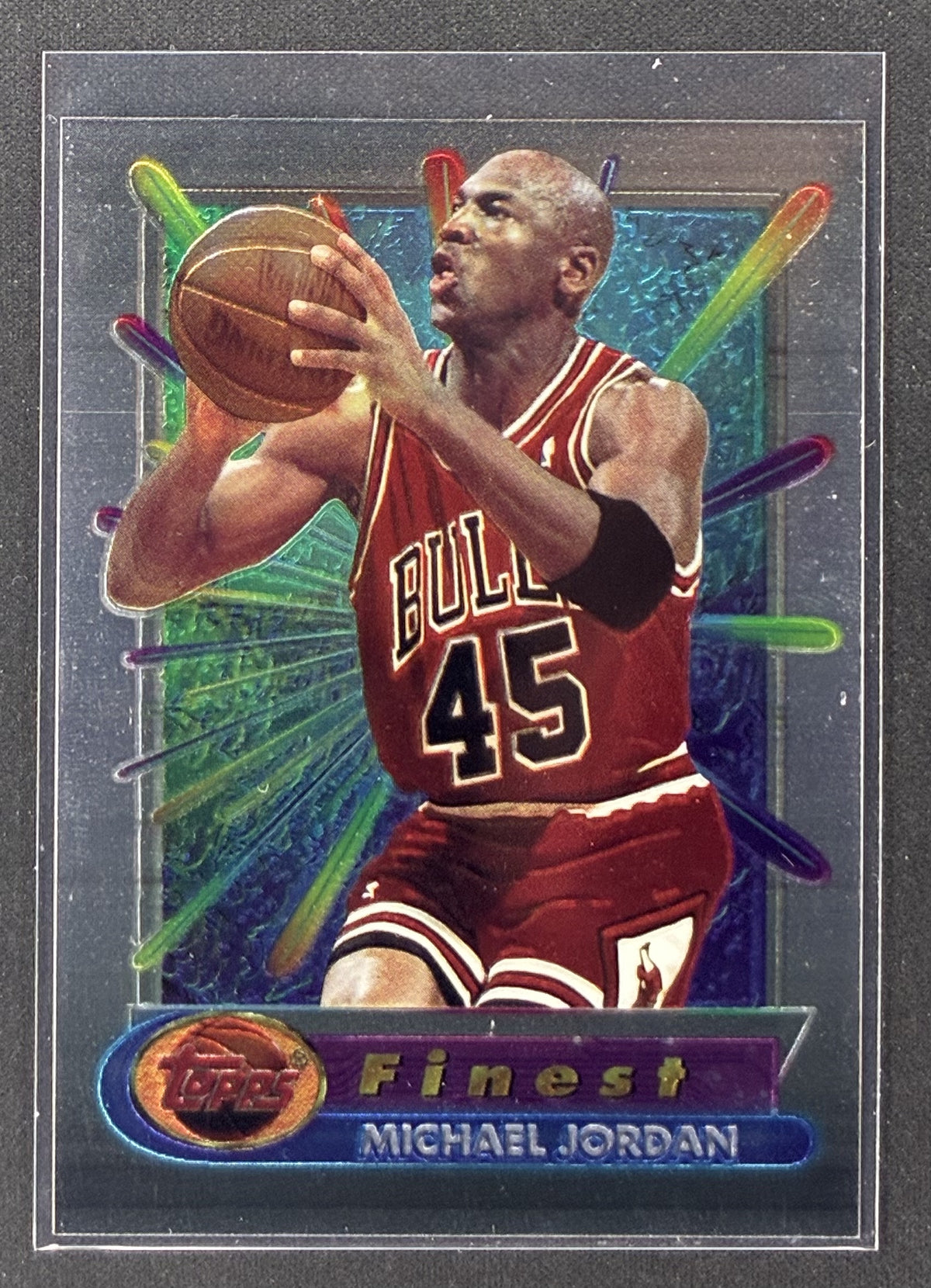 1994-95 Topps Finest Michael Jordan #331 no coating Chicago Bulls #45 basketball card.