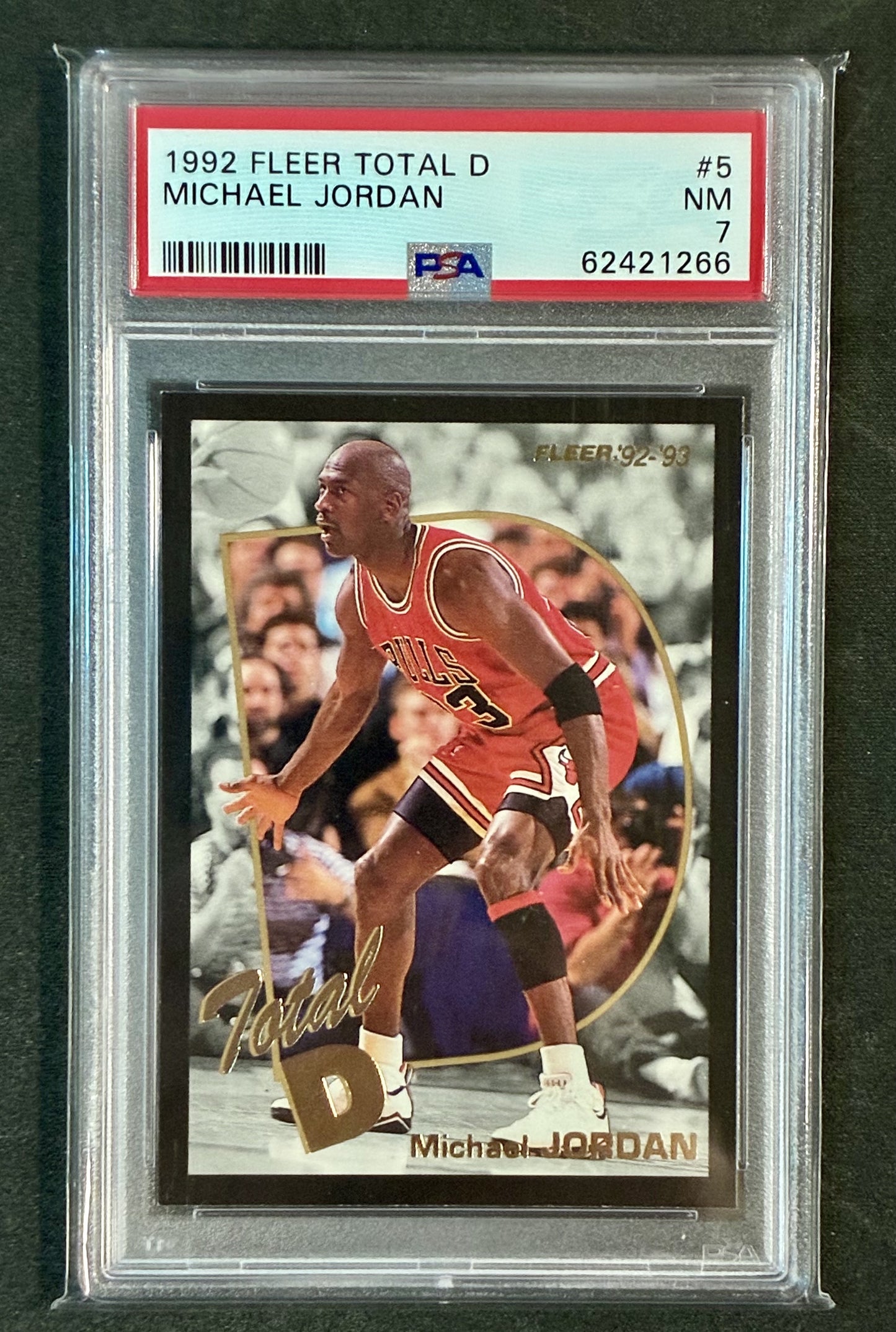 PSA 7 Michael Jordan 1992-93 Fleer Total D Basketball Card
