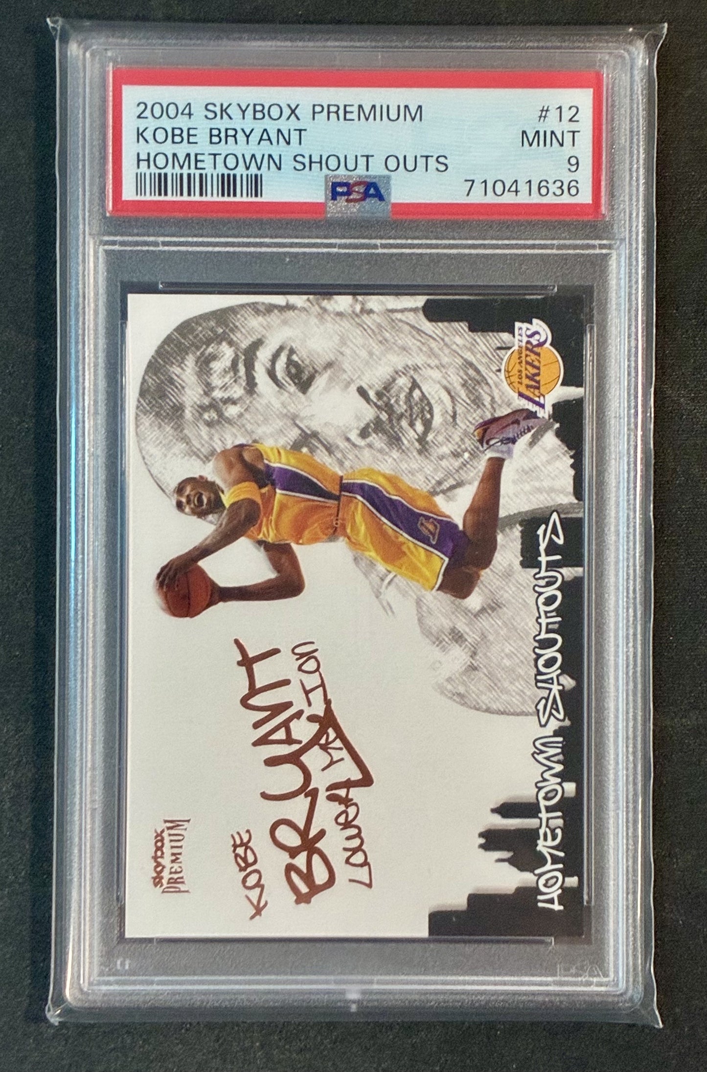 PSA 9 Kobe Bryant 2004 SkyBox Premium Hometown Shout Outs /610 Basketball Card