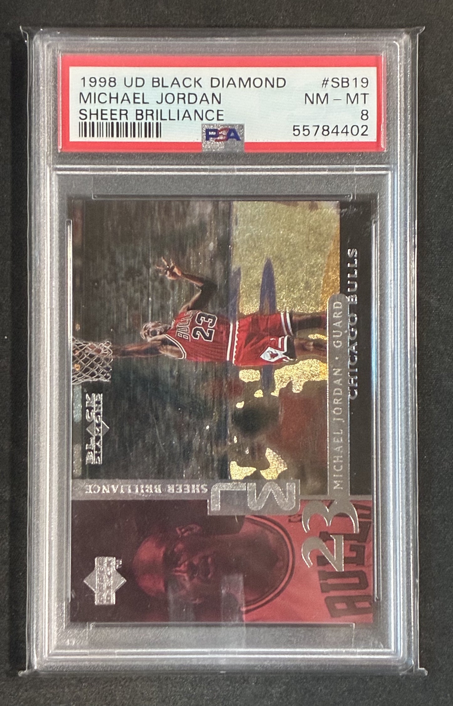PSA 8 Michael Jordan 1998 Black Diamond Sheer Brilliance /230 Basketball Card