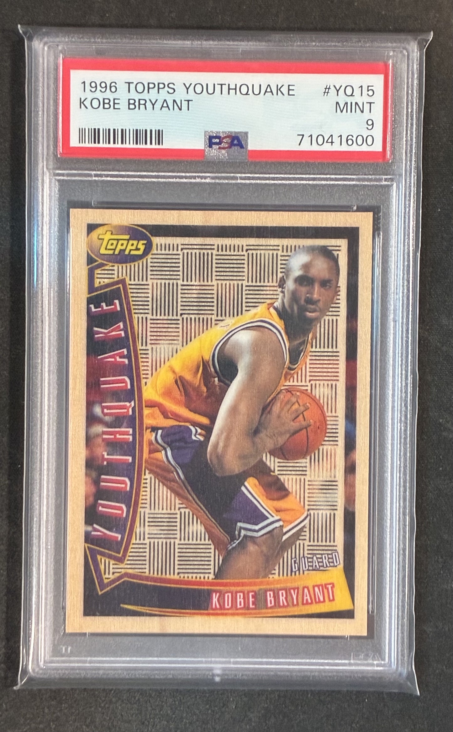 PSA 9 Kobe Bryant 1996 Topps Chrome Youthquake Rookie Basketball Card