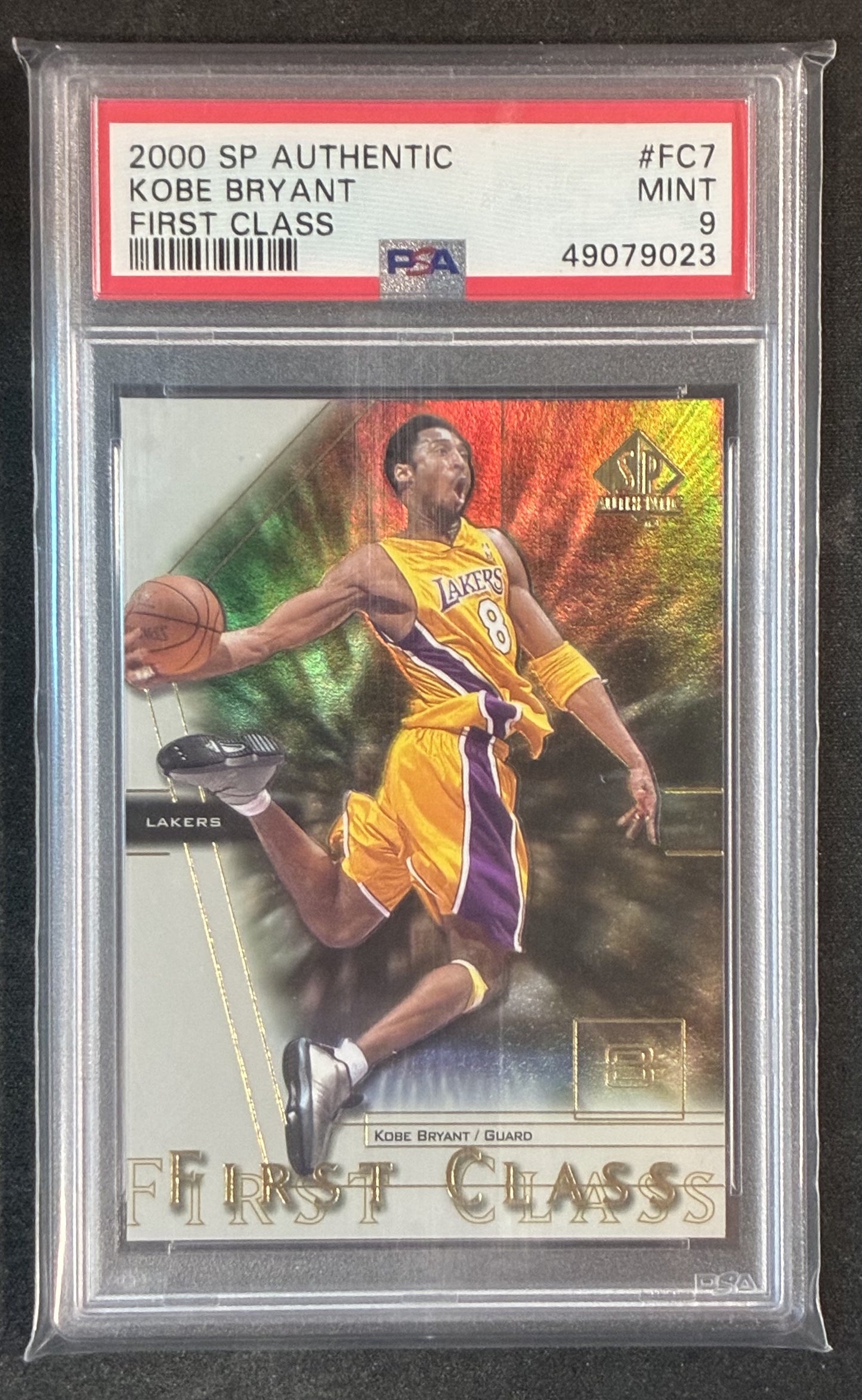 PSA 9 Kobe Bryant 2000-01 SP Authentic First Class Basketball Card