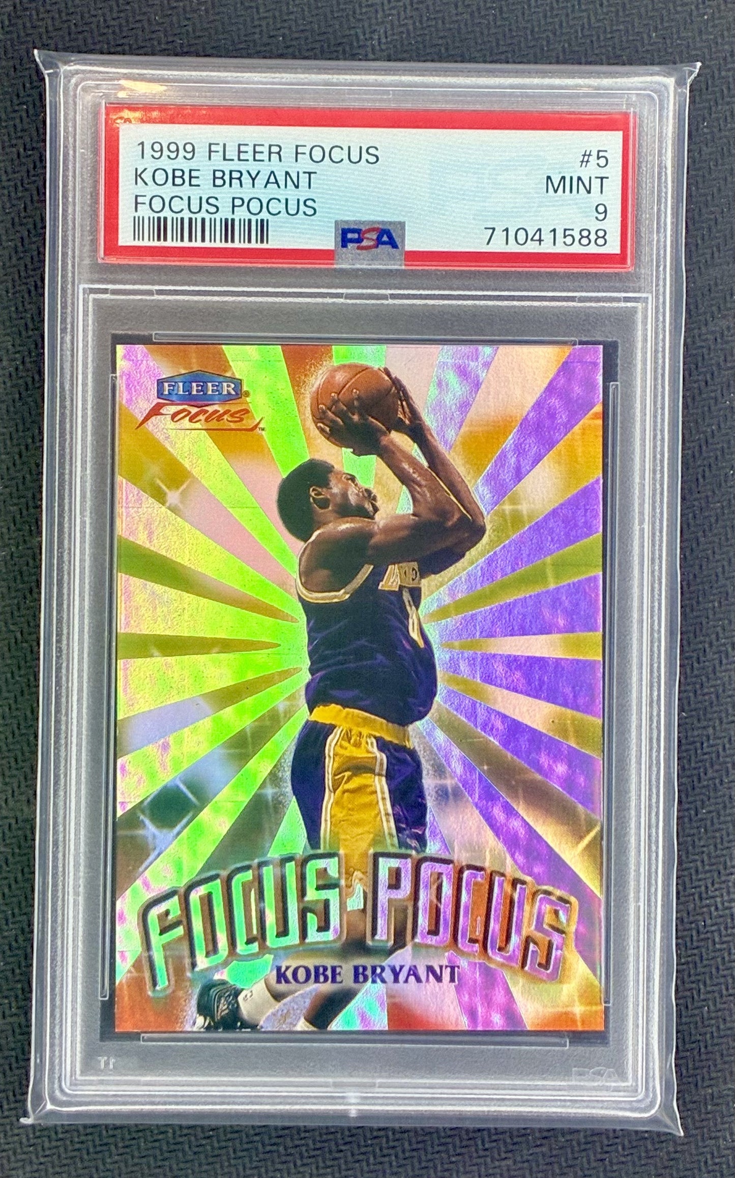 Kobe Bryant 1999 Fleer Focus Pocus #5 PSA 9 Mint Los Angeles Lakers HOF