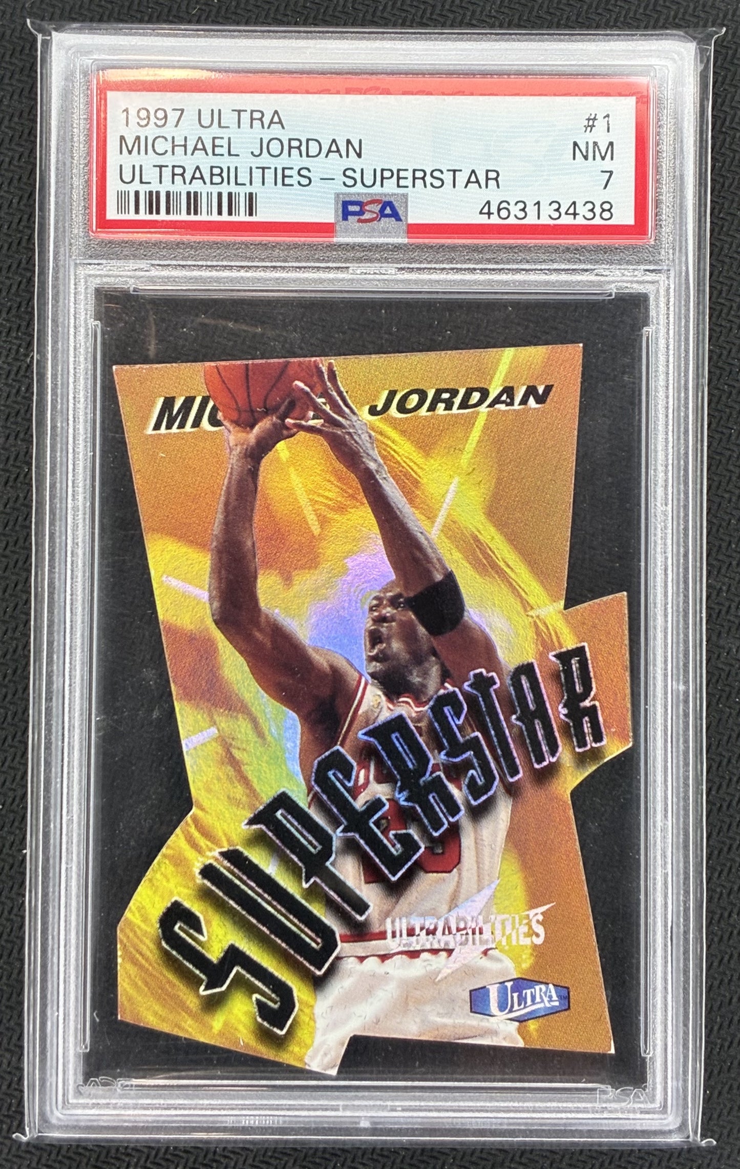 PSA 7 Michael Jordan 1997 Ultra UltraBilities Superstar Insert Basketball Card