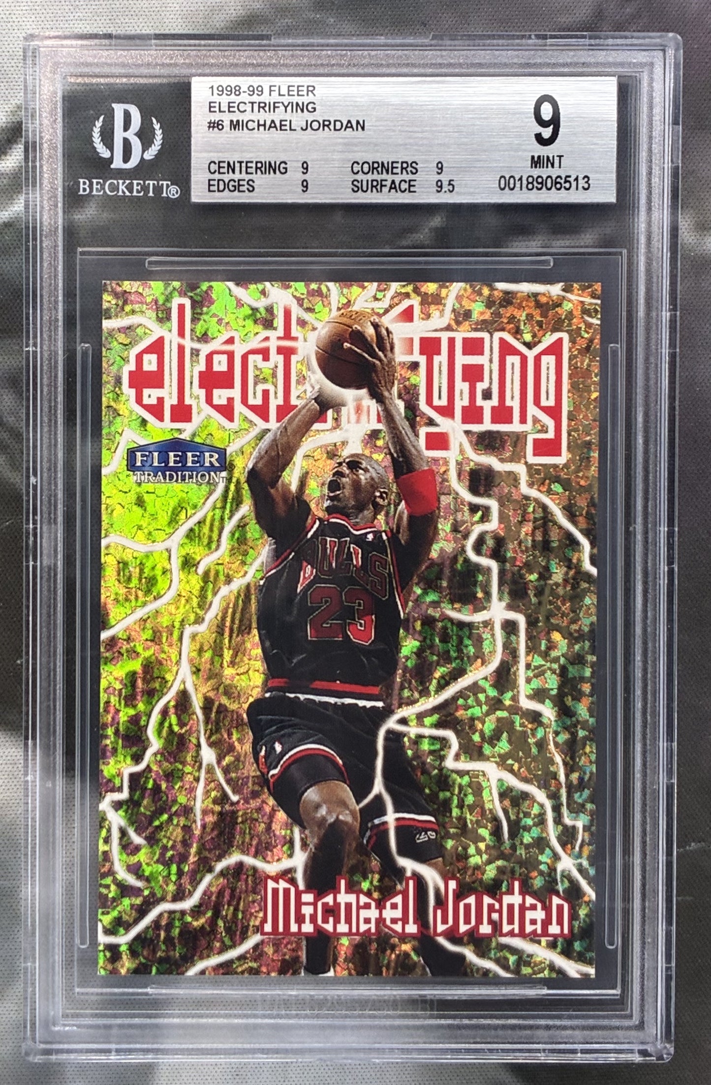 1998–99 Fleer Electrifying Michael Jordan #6 BGS 9 Mint Basketball Card