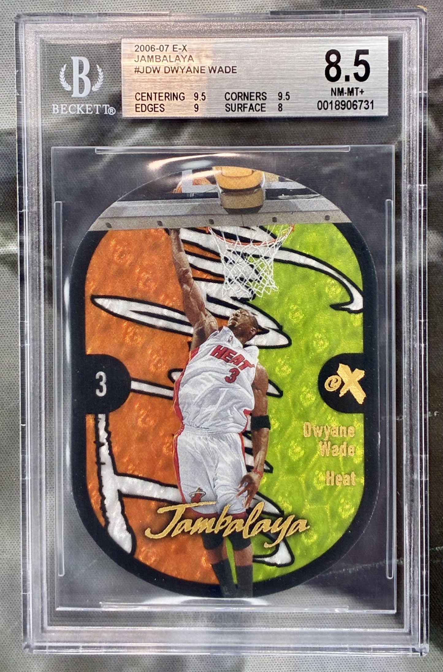 2003–04 E-X Jambalaya #3 Dwyane Wade Rookie Card BGS 8.5