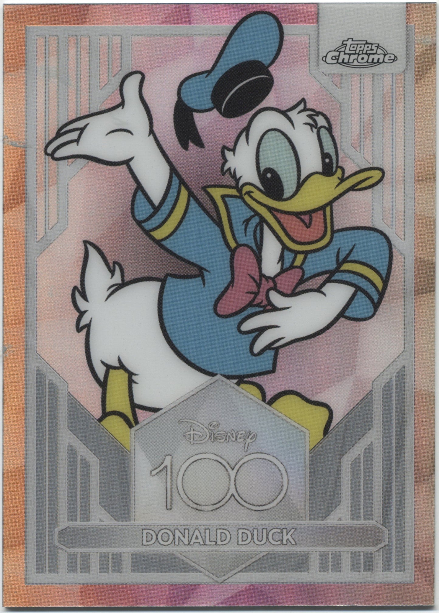 2023 Topps Chrome Disney 100 Donald Duck Refractor #35 trading card