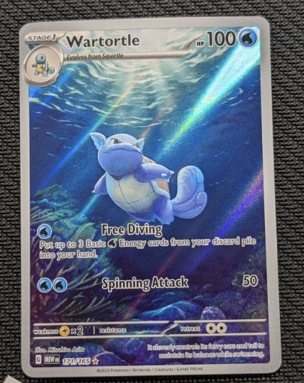 Product image of Wartortle (Illustration Rare) – Pokémon TCG: Scarlet & Violet 151 171/165 (Holo, Near Mint) | Collector’s Edition