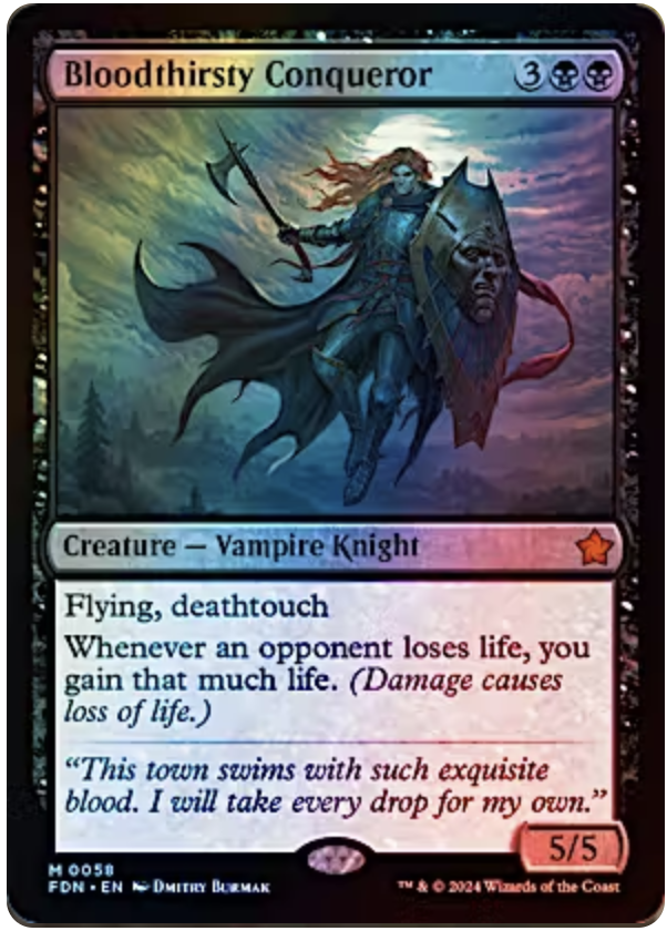 Product image of Bloodthirsty Conqueror – Foundations Foil | MTG Near Mint