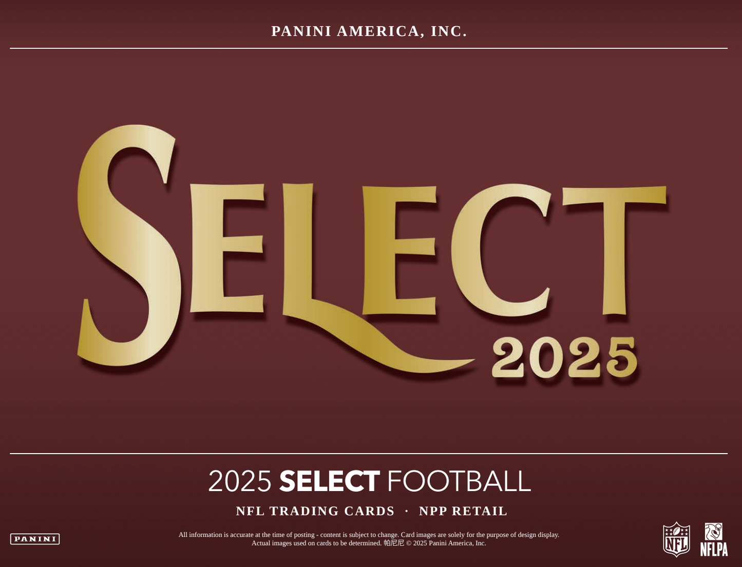2025 Panini Select Football Hobby Blaster Box NFL trading cards