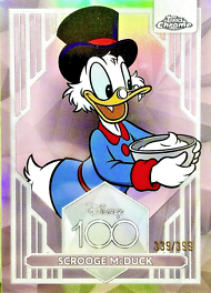 2023 Topps Chrome Disney 100 Scrooge McDuck Pink Refractor /399 #88 trading card