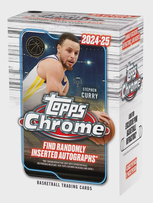 Product image of 2024-25 Topps Chrome Basketball Blaster Box (8 Packs)