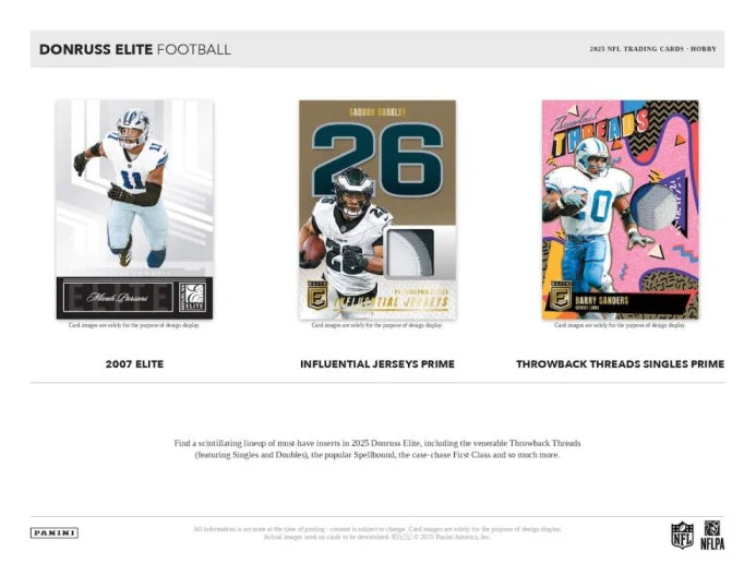 2025 Panini Donruss Elite NFL Football Hobby Box