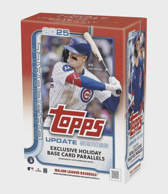 “2025 Topps Update Series Baseball Blaster Box sealed retail product.”