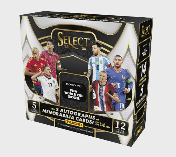 2025-26 Panini Select Road to FIFA World Cup Soccer Hobby Box sealed product