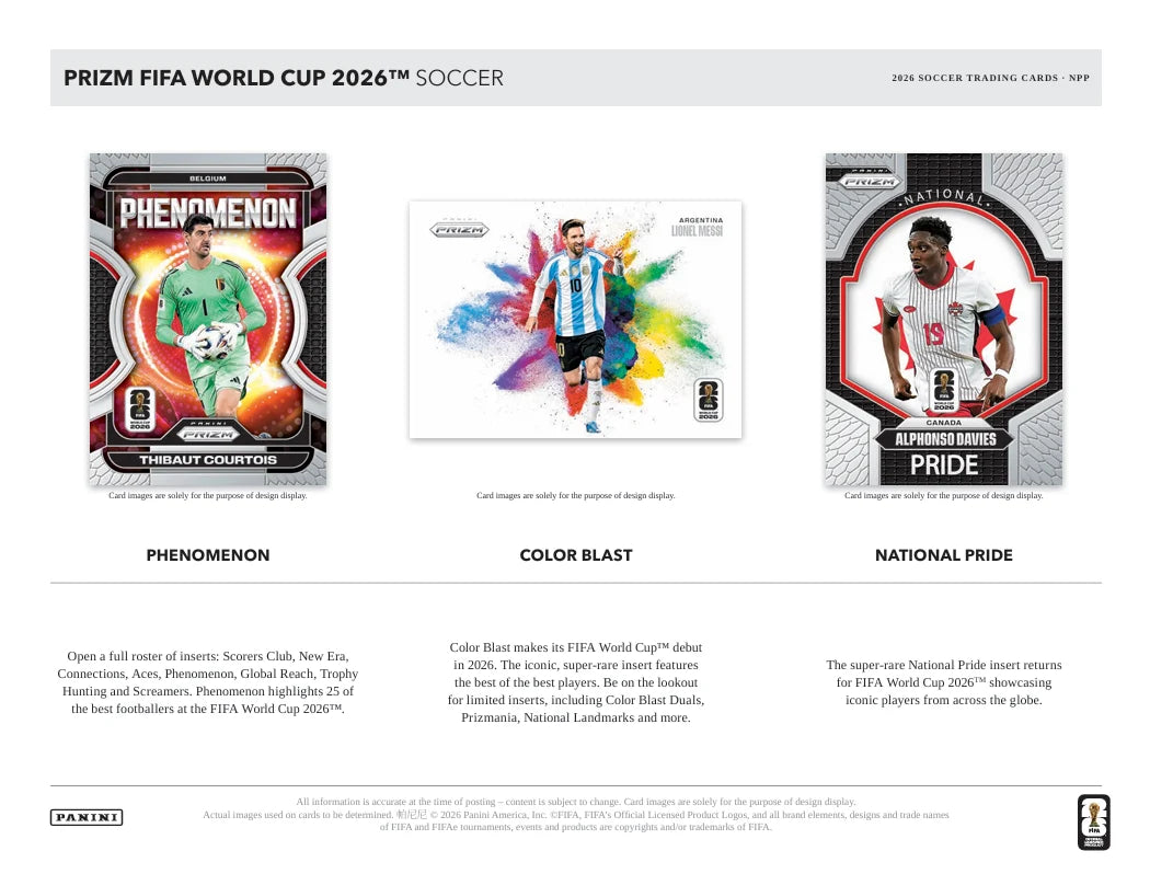2026 Panini Prizm FIFA World Cup Soccer Mega Box