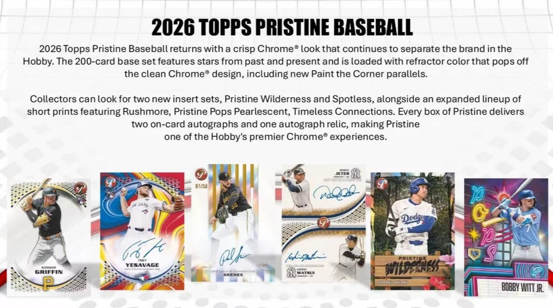 Pre-Order 2026 Topps Pristine Baseball Hobby Box